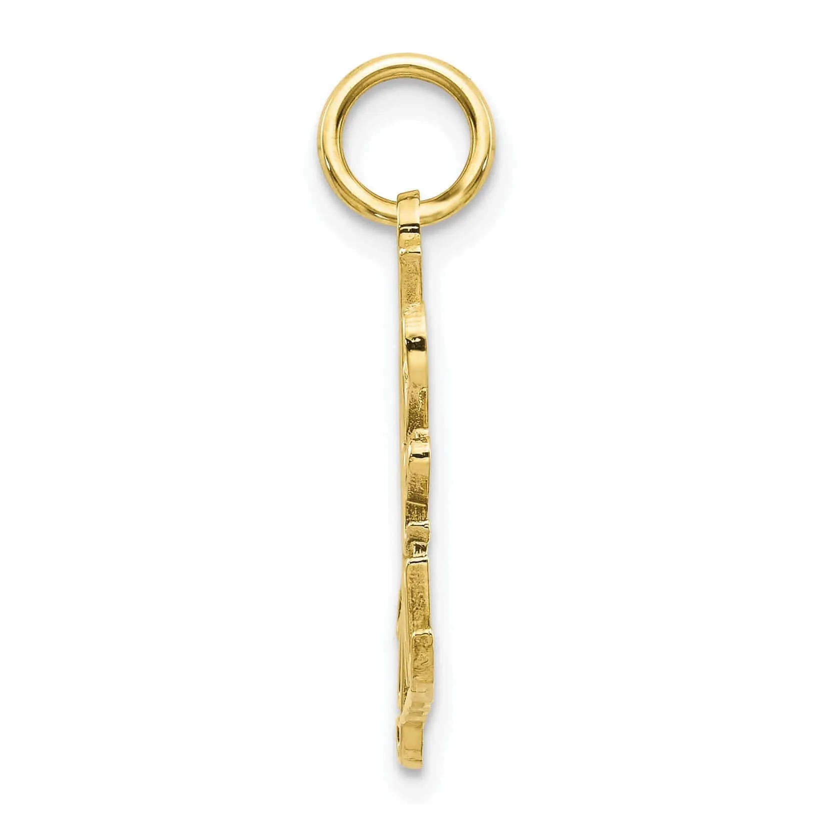 10k Yellow Gold I Love You with Heart Pendant