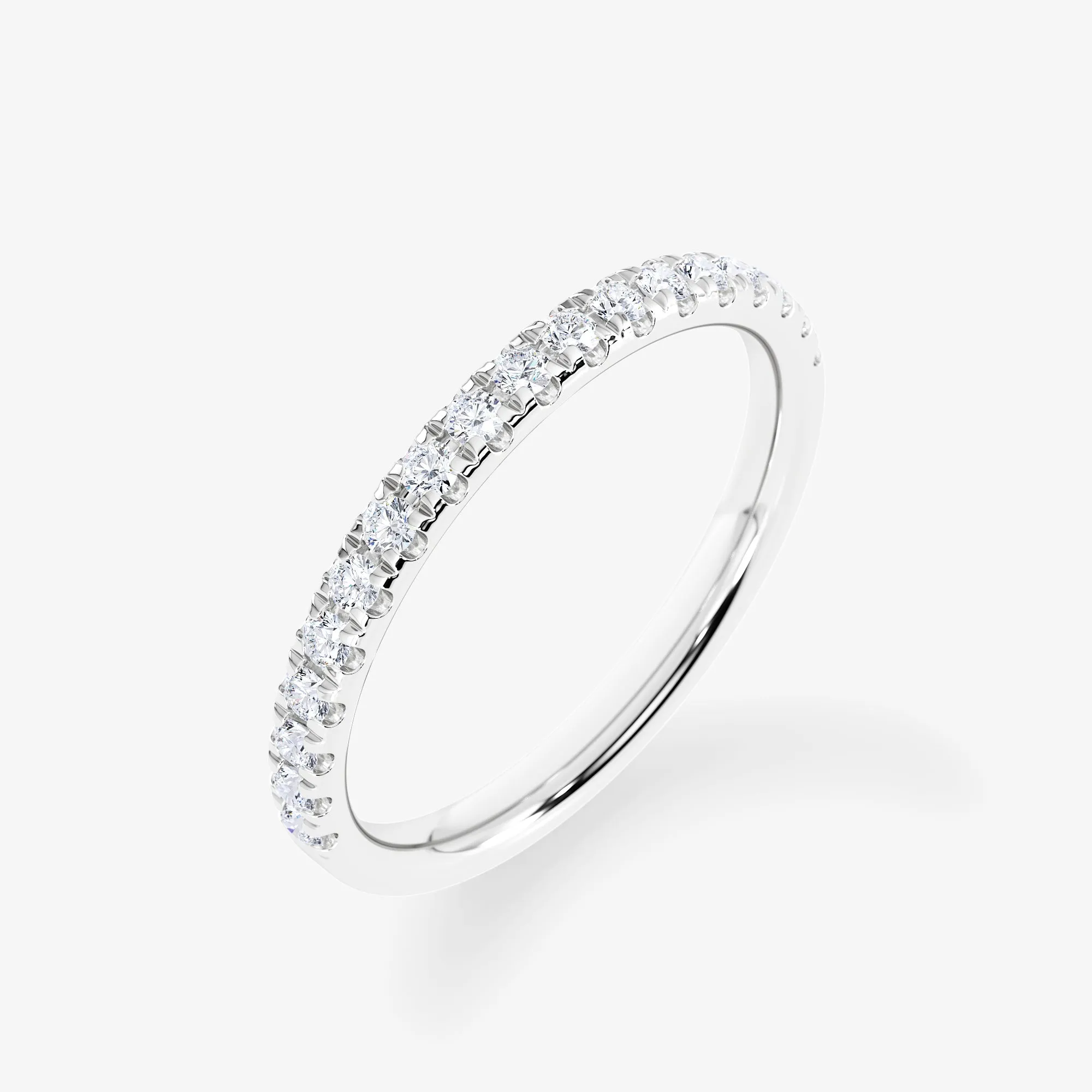 18K Gold 0.30 Carat Half Eternity Diamond Wedding Ring