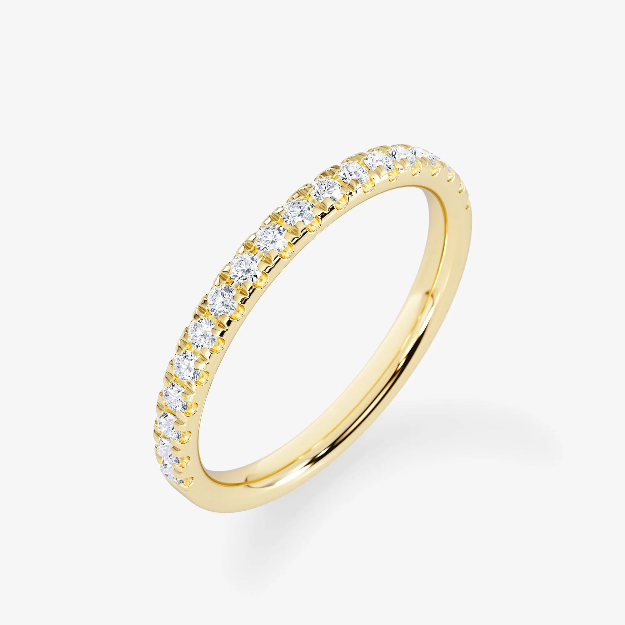 18K Gold 0.30 Carat Half Eternity Diamond Wedding Ring
