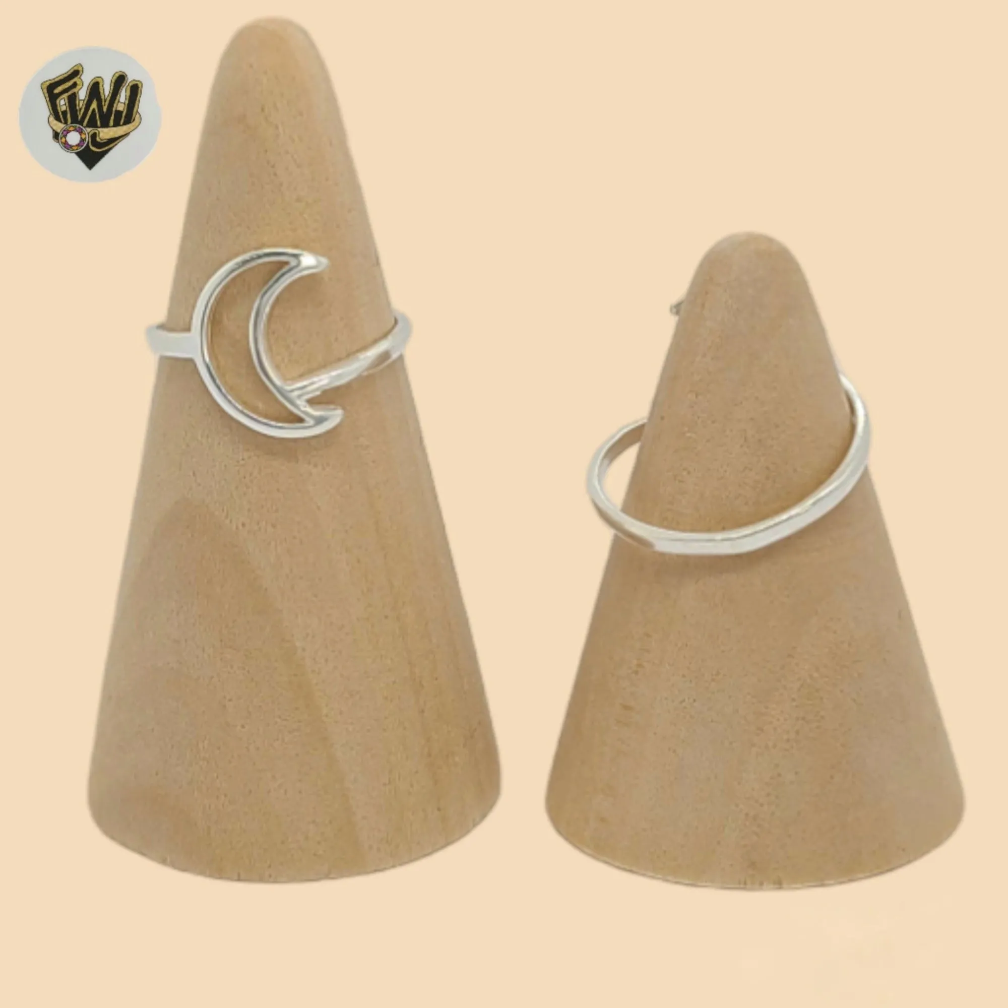 (2-5014-2) 925 Sterling Silver - Moon Ring