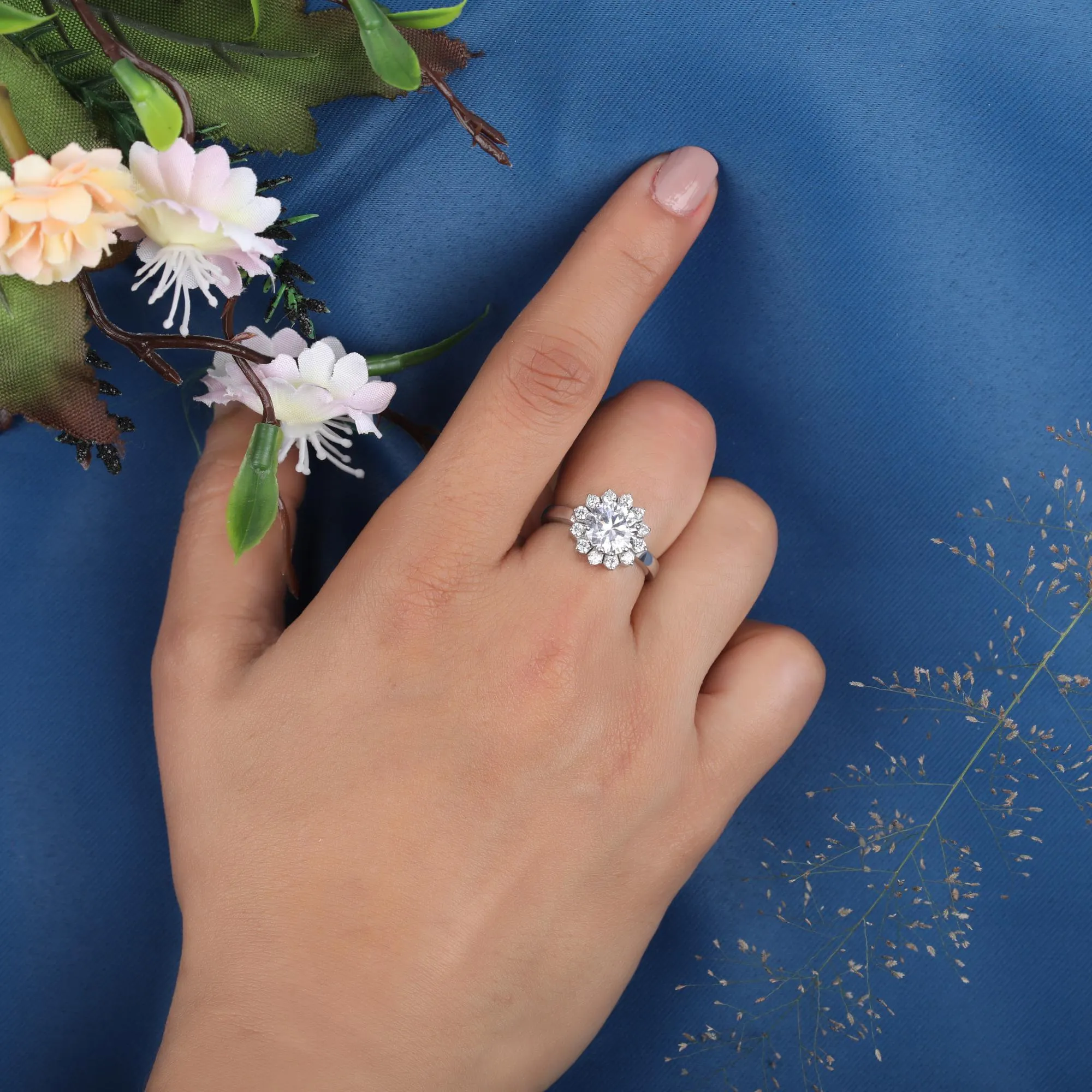 2.00 CT Engagement Ring, Dainty Lab Grown Round Diamond Engagement Ring