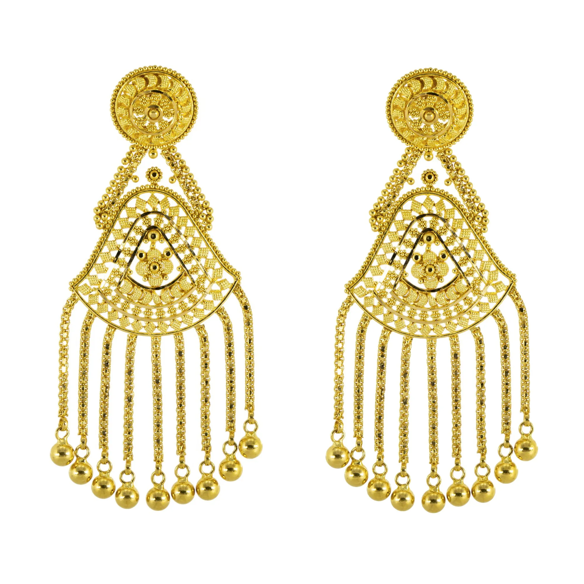 22K Yellow Gold Bridal Choker Necklace Set (89.6gm)