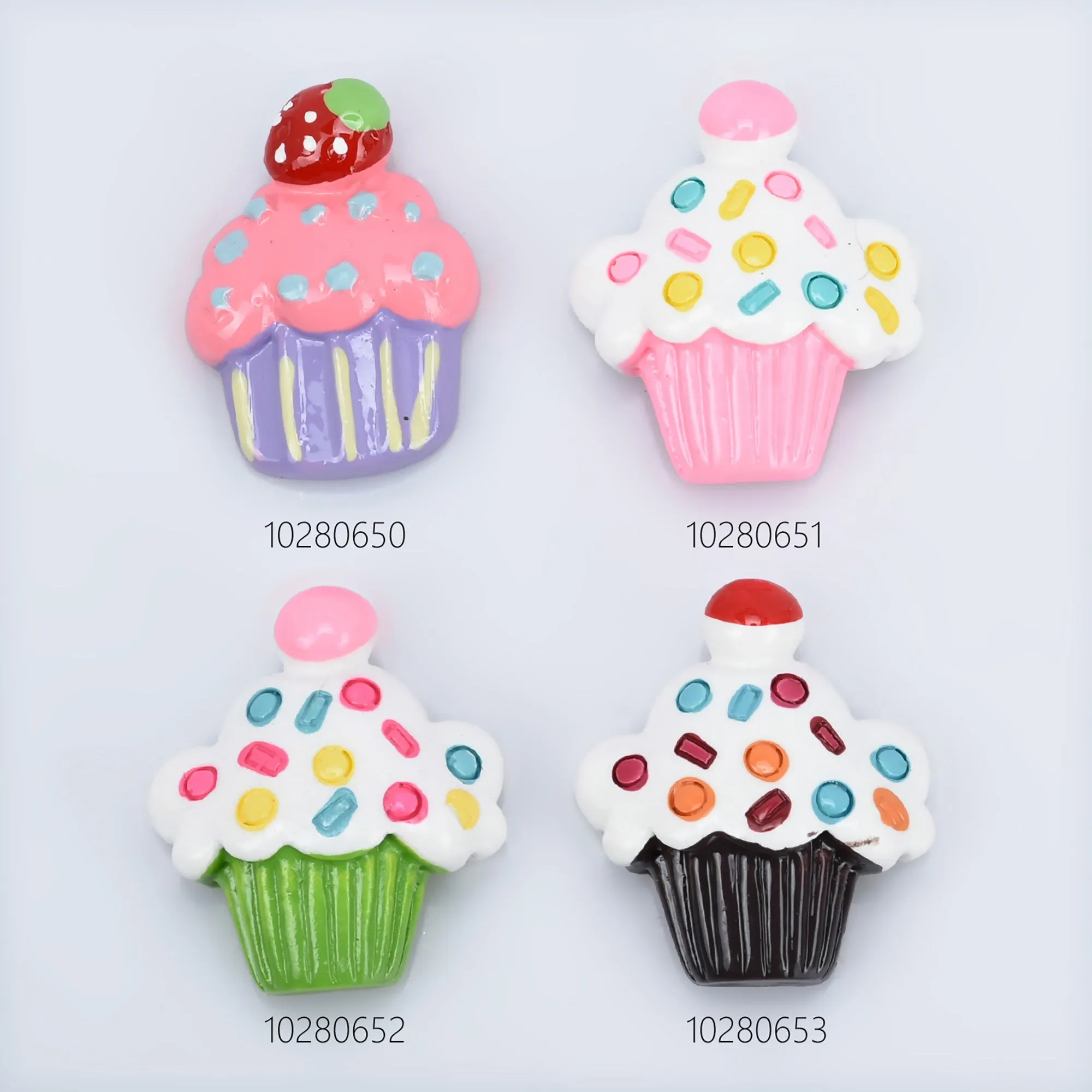 25*30mm Ice Cream Cake Kawaii Resin Cabochons Flatback Dessert Charms Hair Bow Making 10pcs 102806