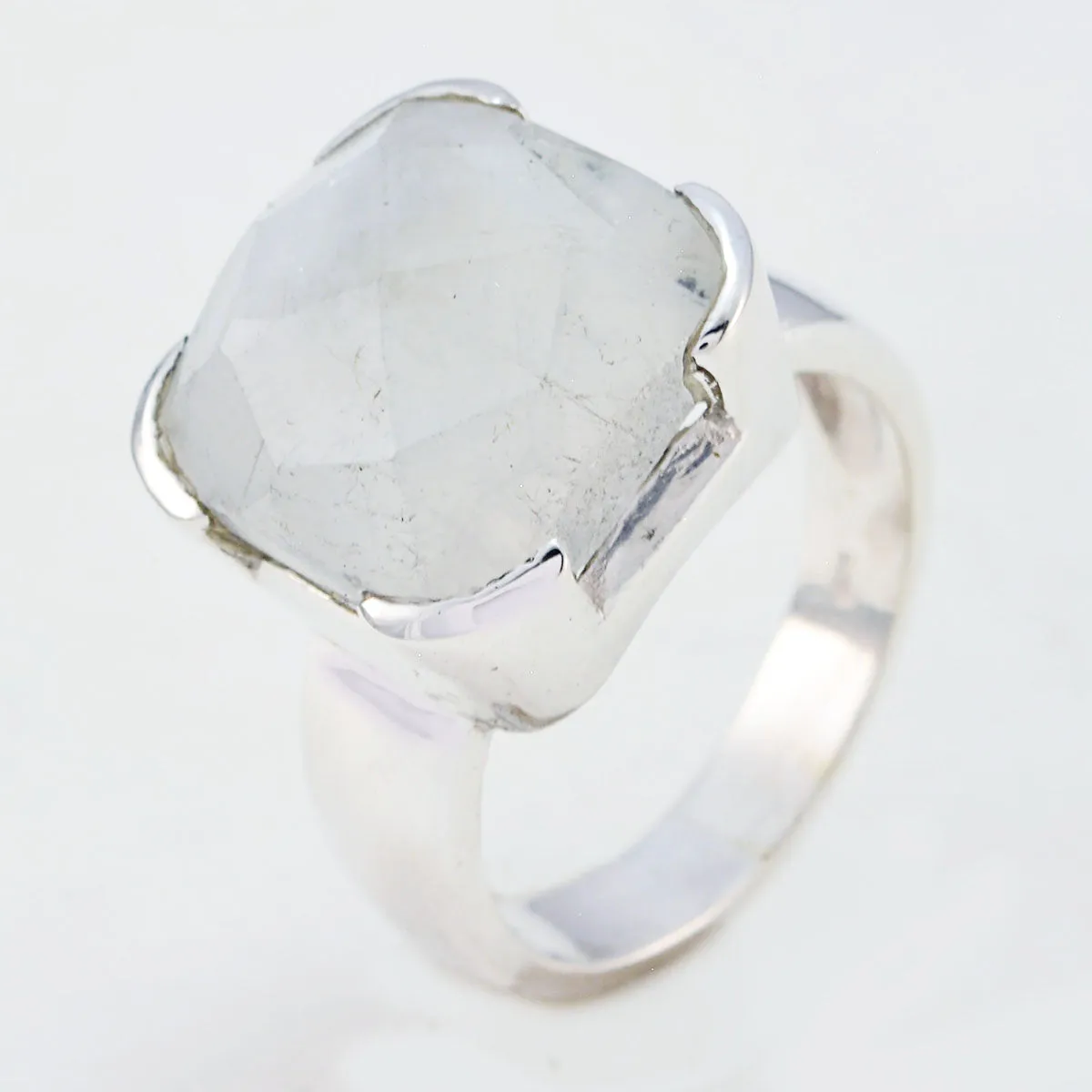 Bewitching Gem Rainbow Moonstone 925 Sterling Silver Ring Guess Jewelry