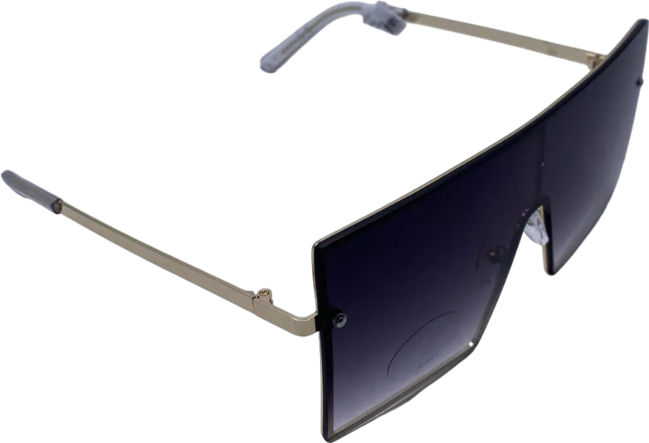 Black Ombre Oversized Square Sunglasses One Size