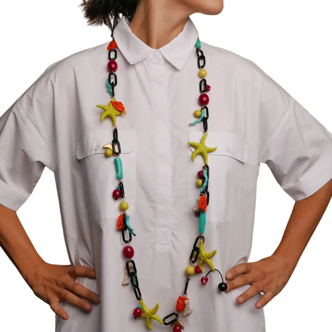 Cecilia Multi Color Abstract Necklace