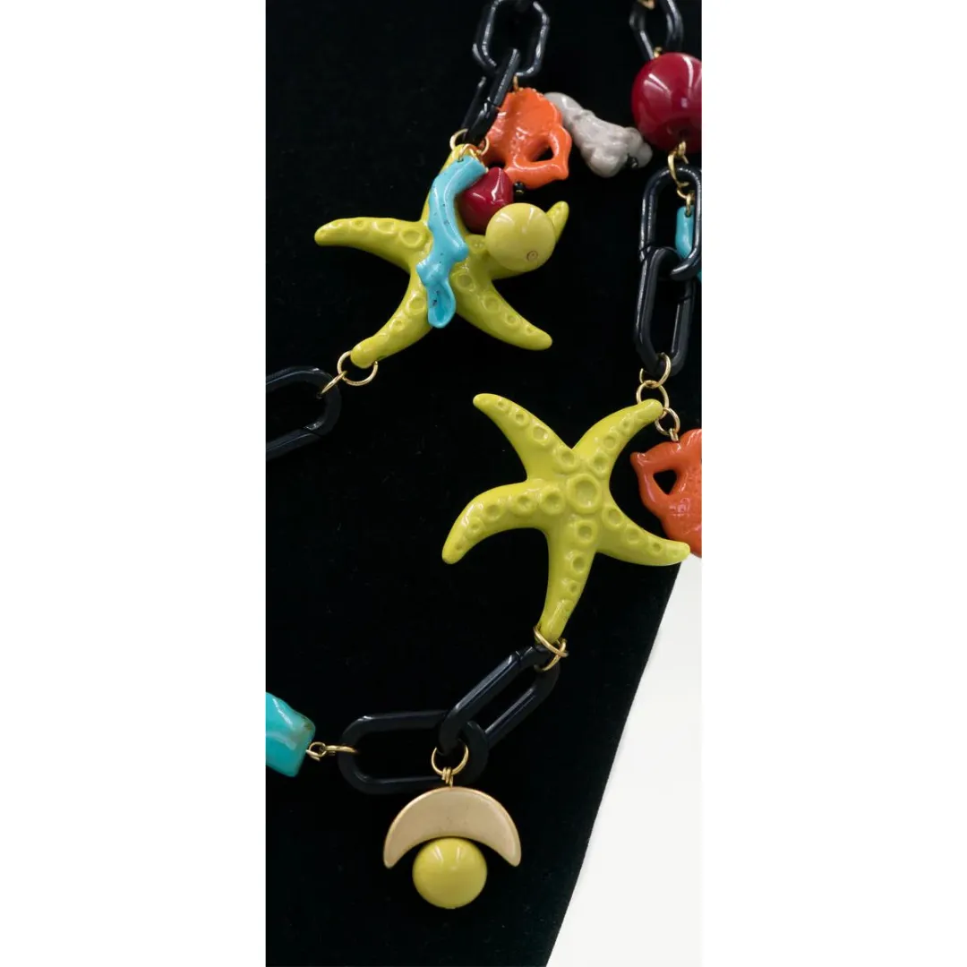 Cecilia Multi Color Abstract Necklace