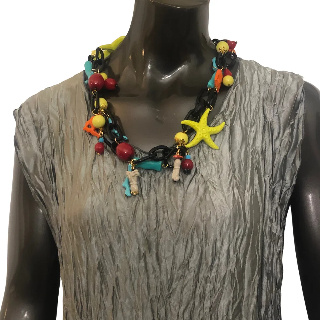 Cecilia Multi Color Abstract Necklace