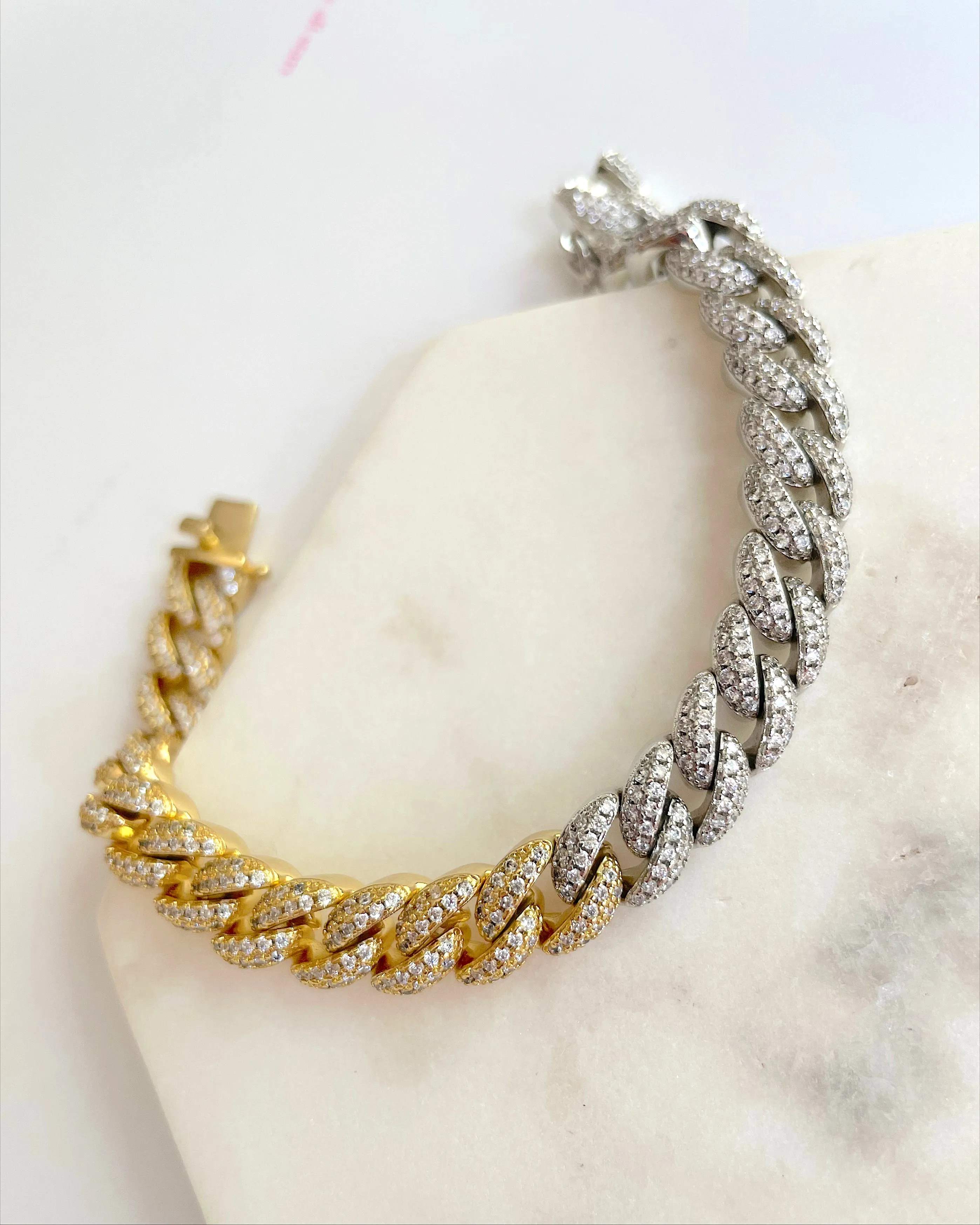 cuban micro pave bracelet