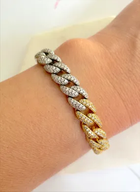 cuban micro pave bracelet