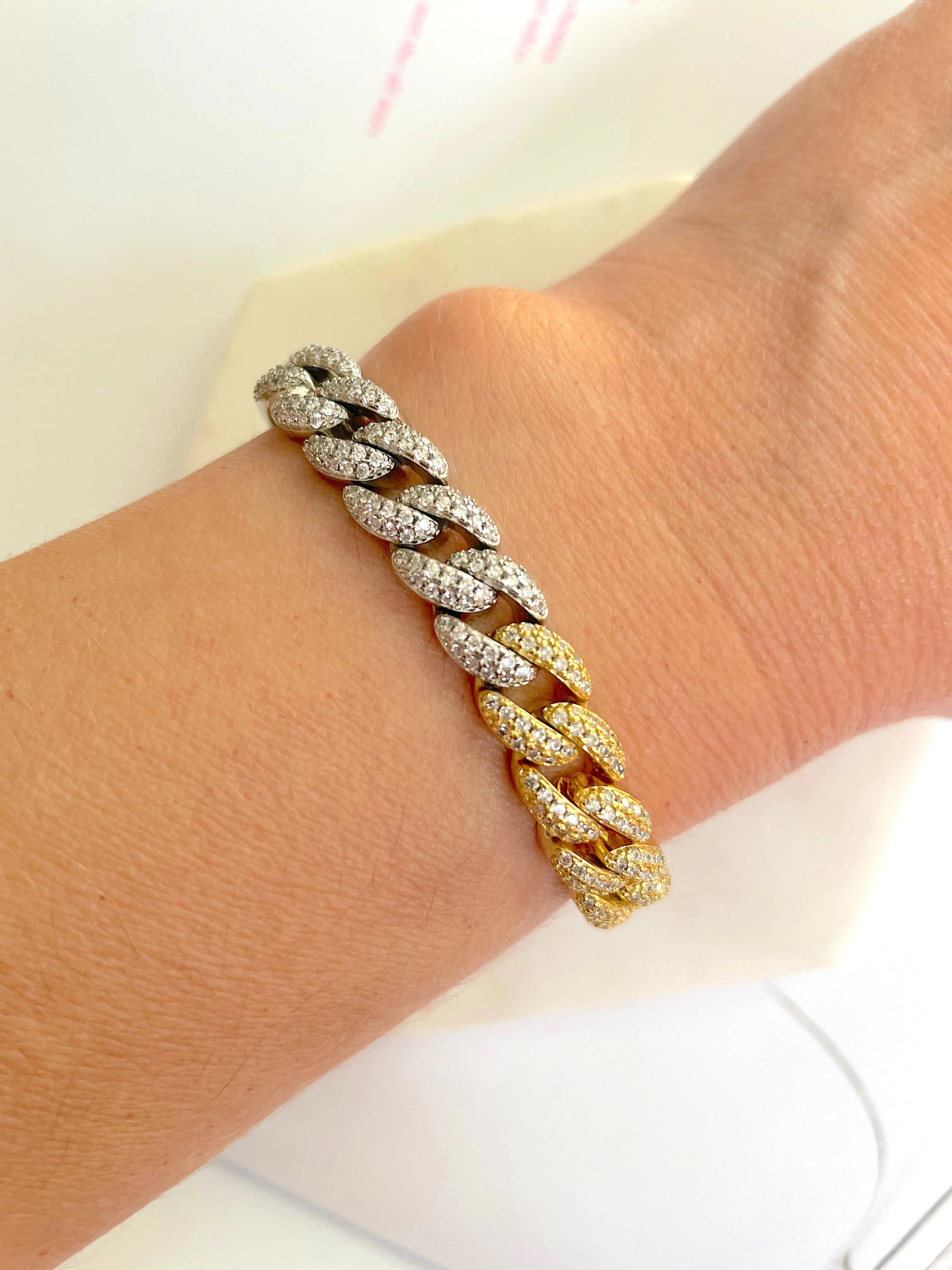 cuban micro pave bracelet