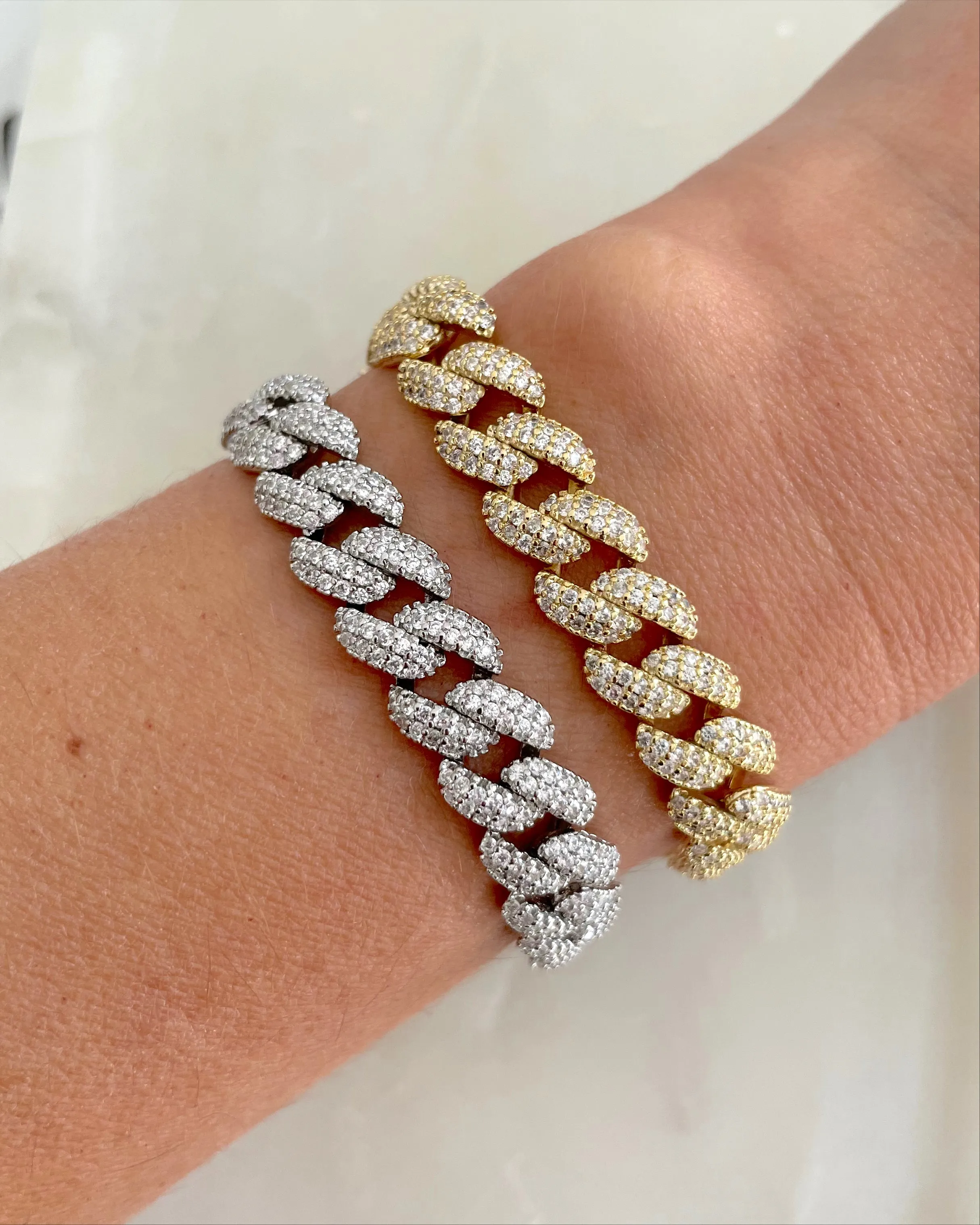 cuban micro pave bracelet