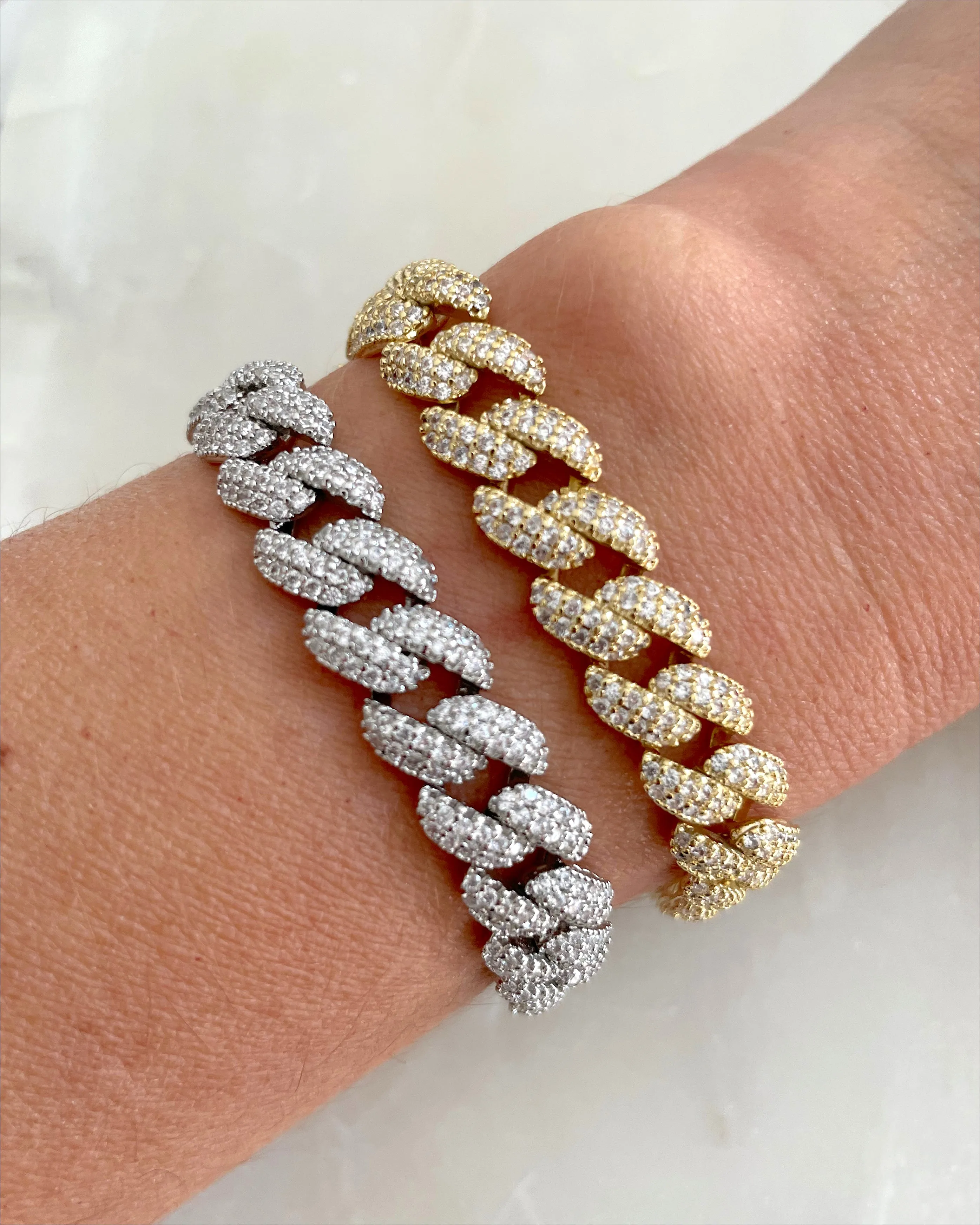 cuban micro pave bracelet