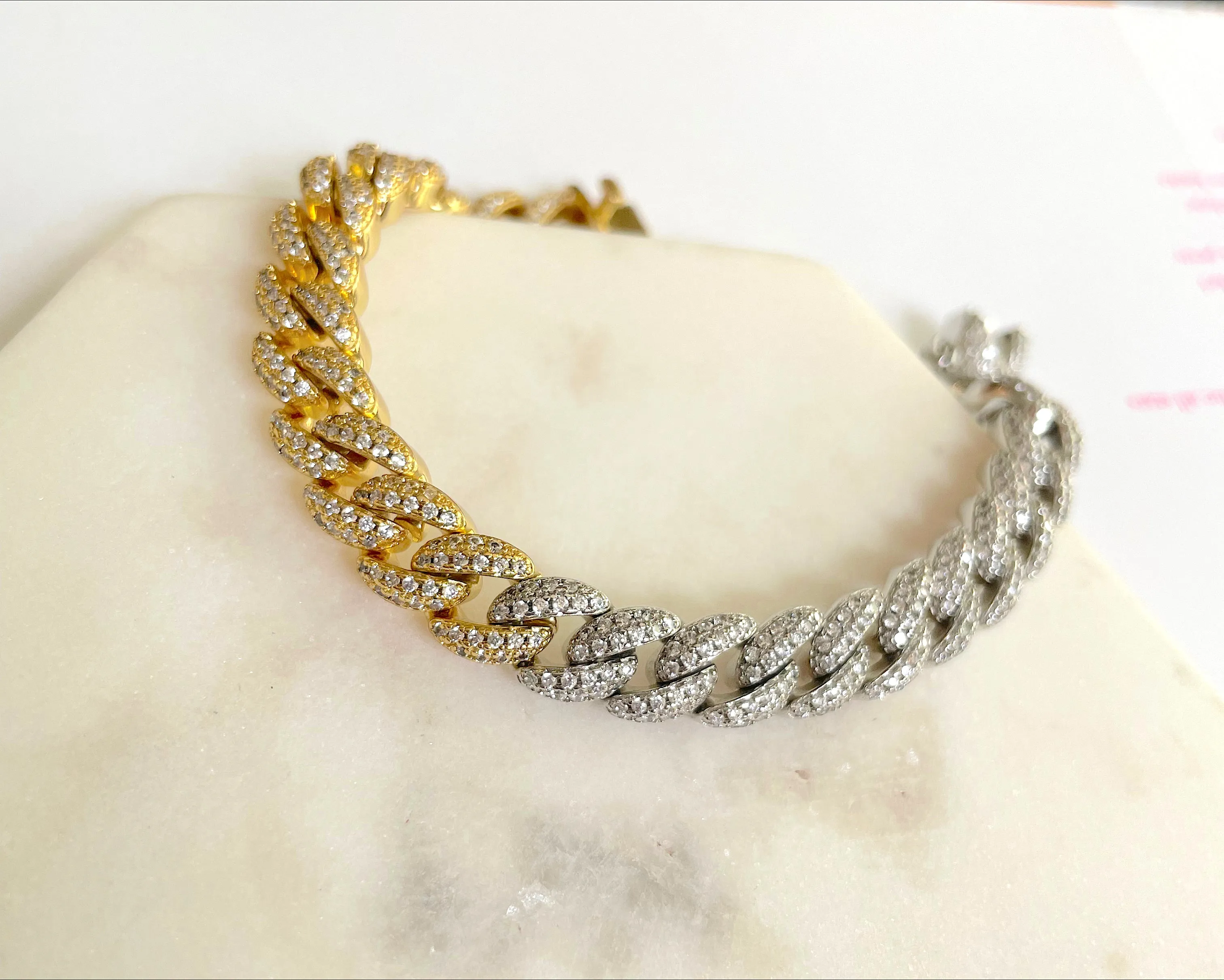 cuban micro pave bracelet