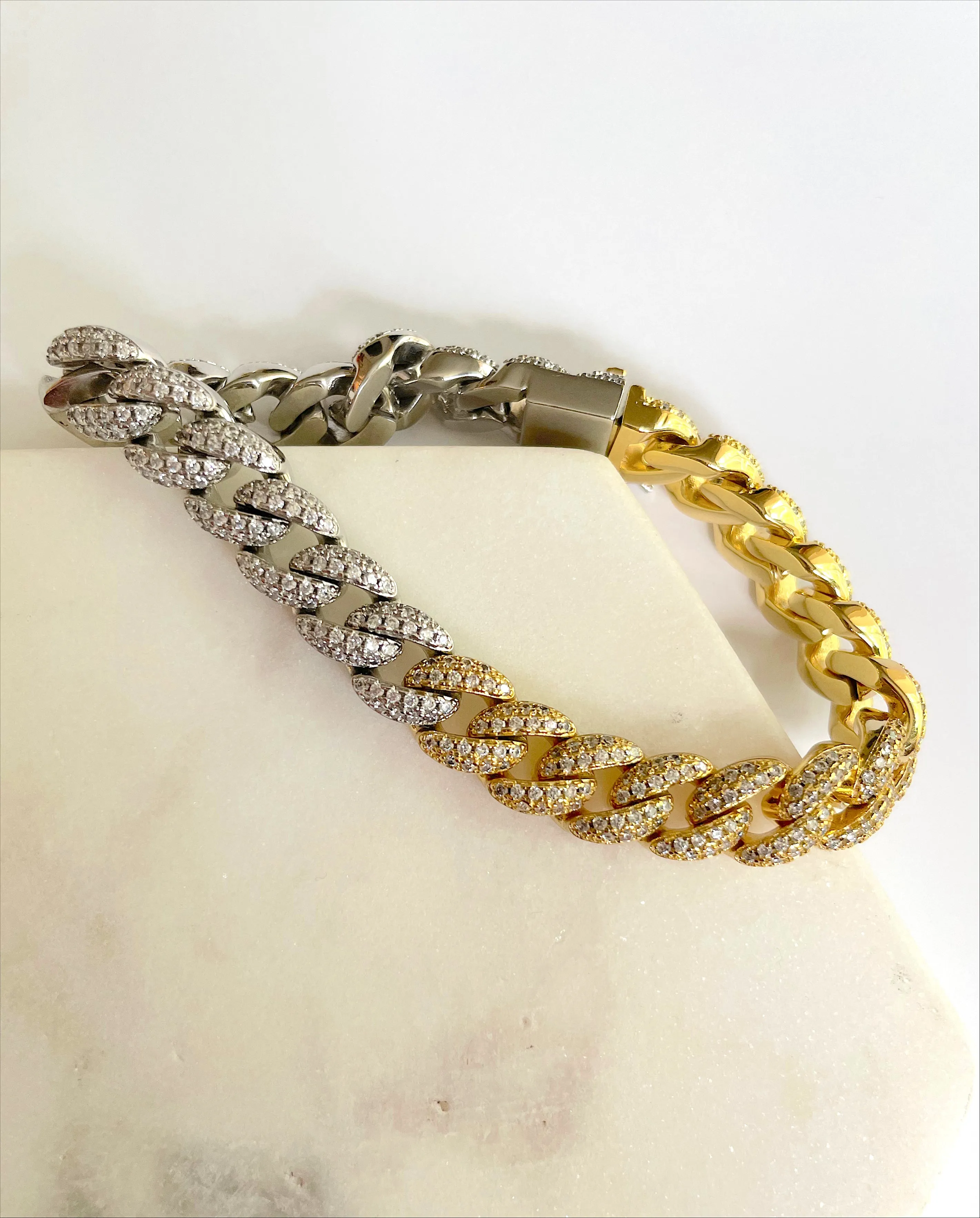 cuban micro pave bracelet