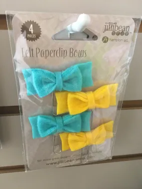 Felt paperclip Bows - jillibean soup