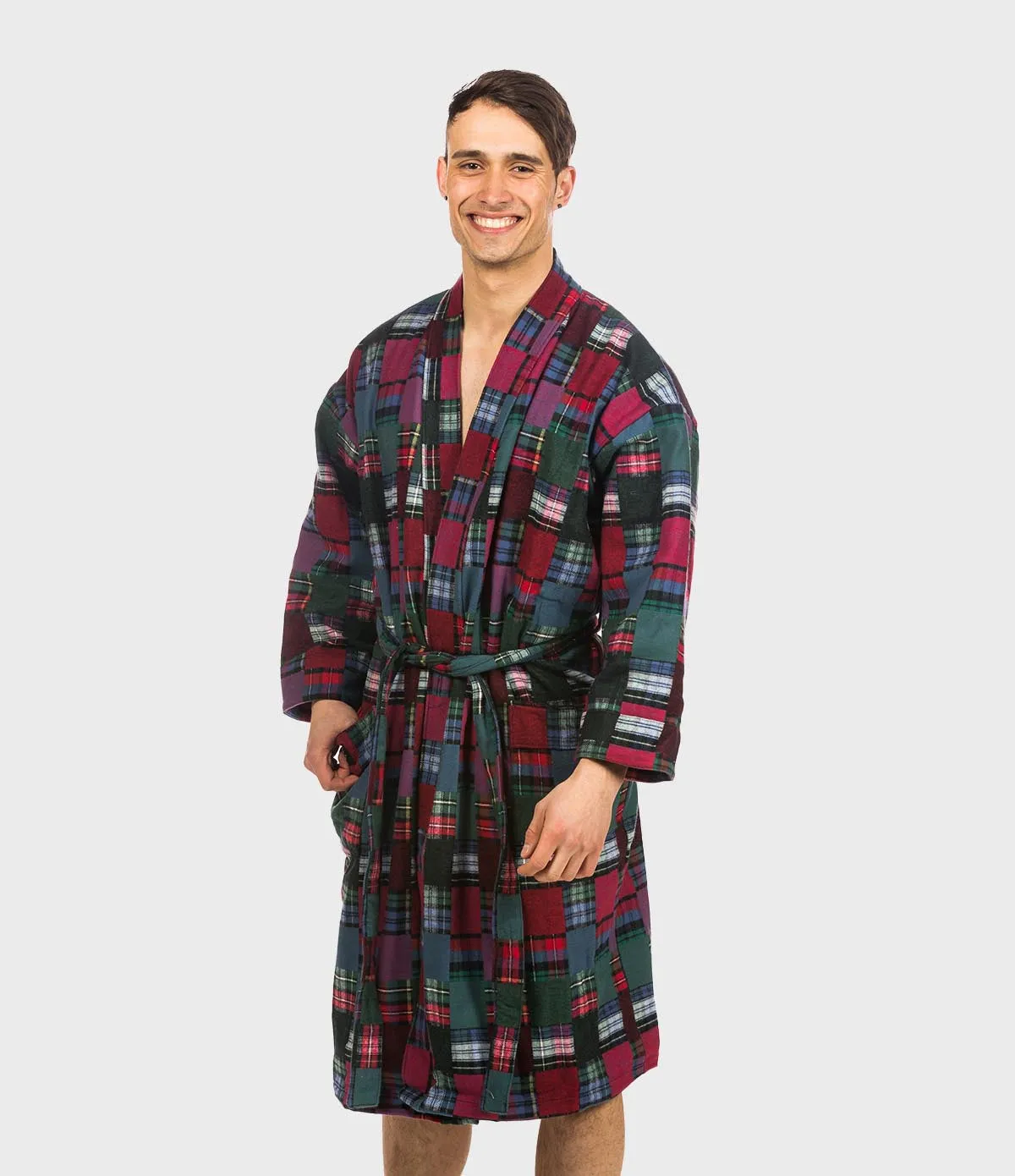 Flannel Robe - Black Watch