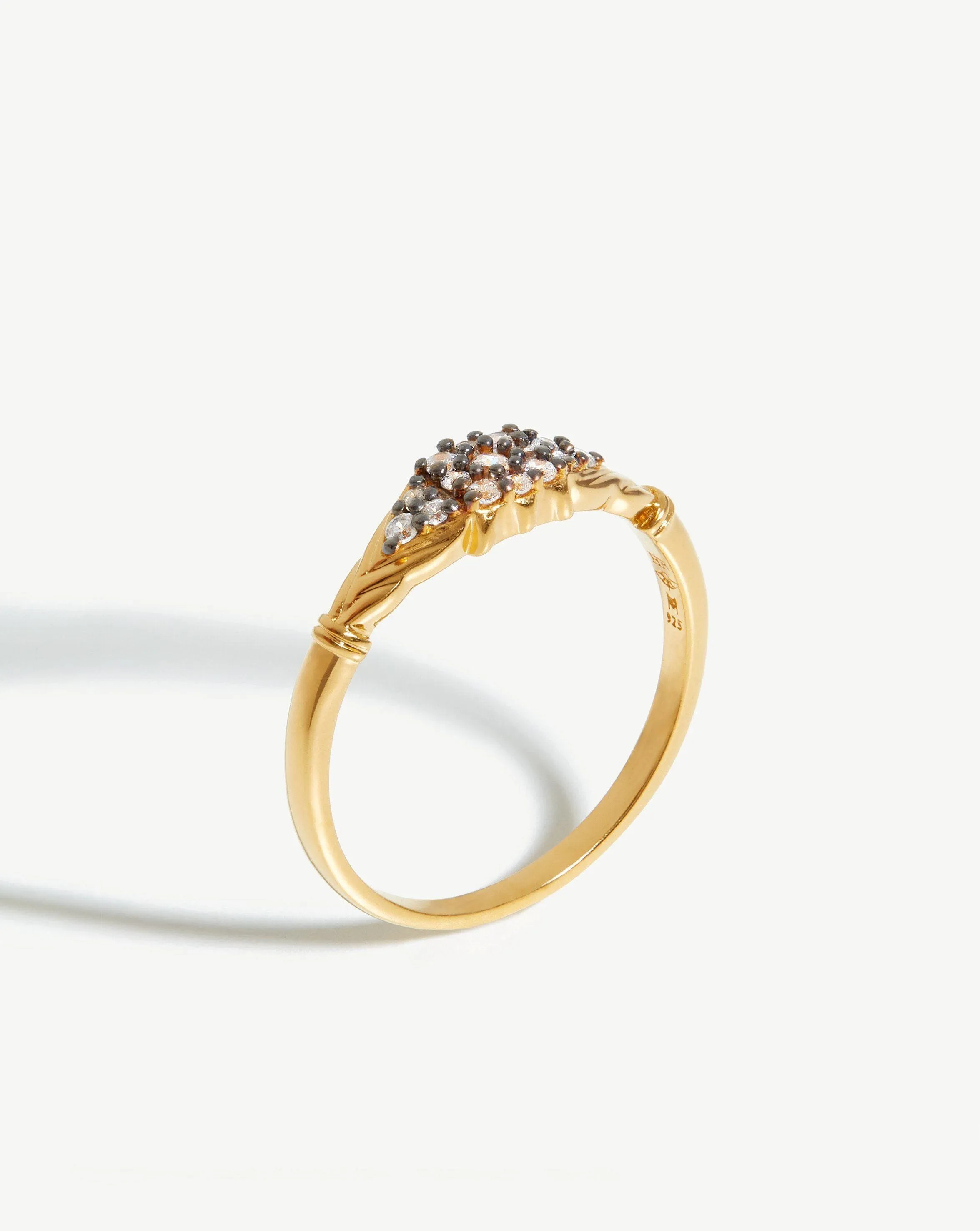 Harris Reed Gilded Pave Ring | 18ct Gold Plated Vermeil/Cubic Zirconia