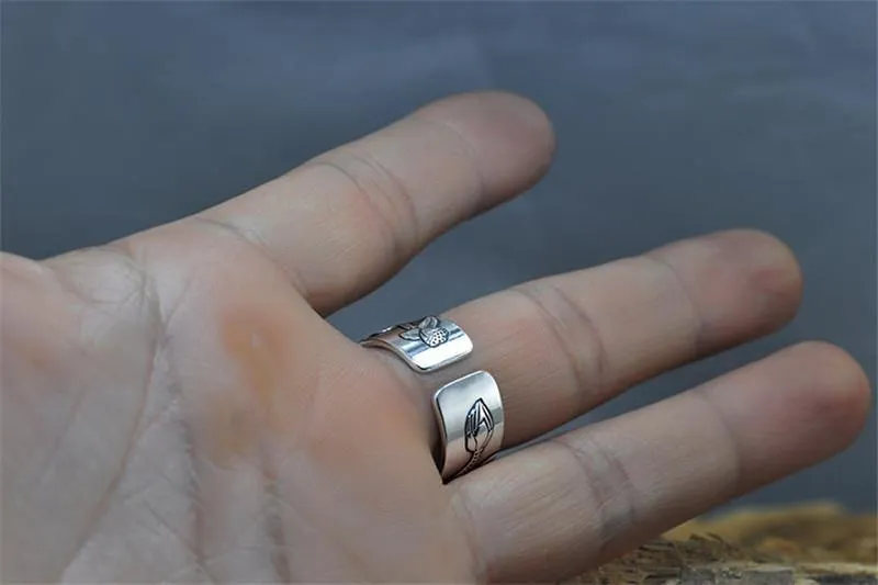 Heart Sutra Lotus Ring