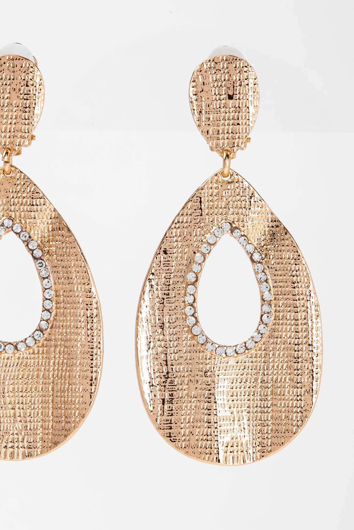 Lilly Teardrop Clip-On Earrings
