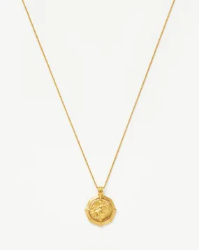 Lucy Williams Engravable Octagon Medallion Coin Necklace | 18ct Gold Plated
