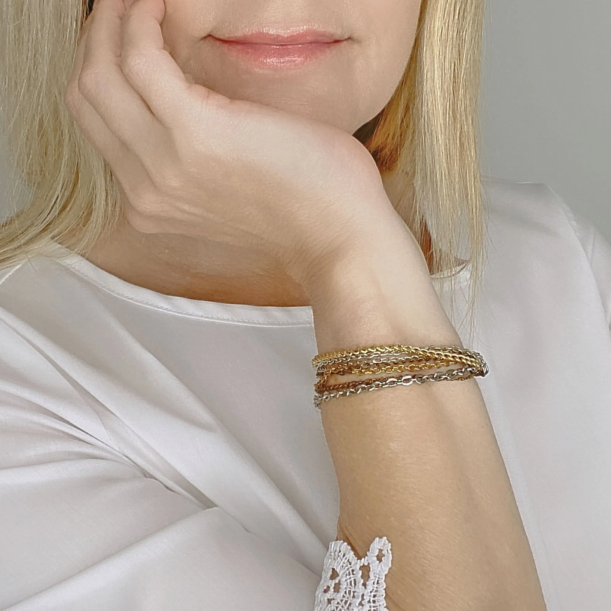 MASON mixed metal chain bracelet