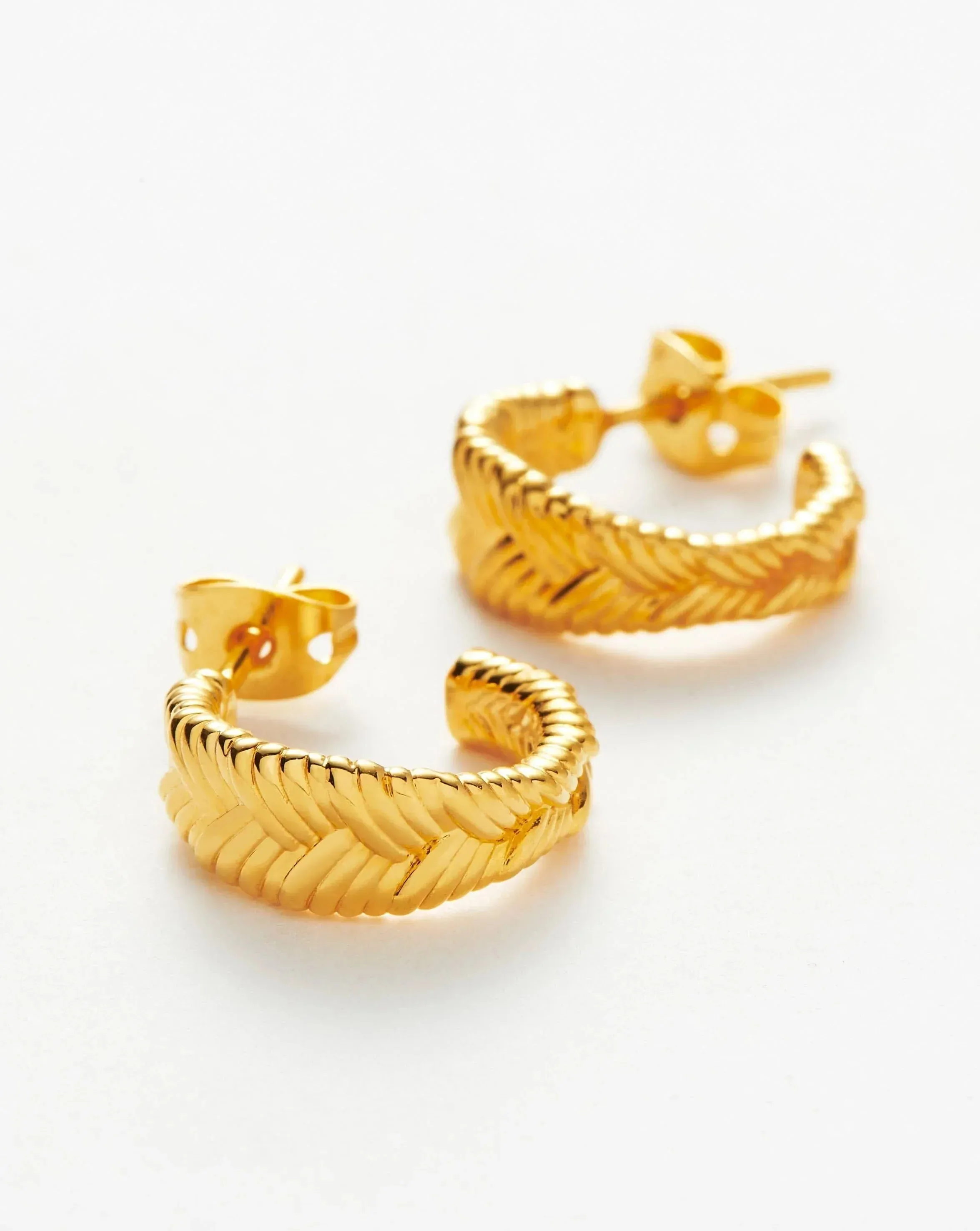 Mini Braid Hoop Earrings
