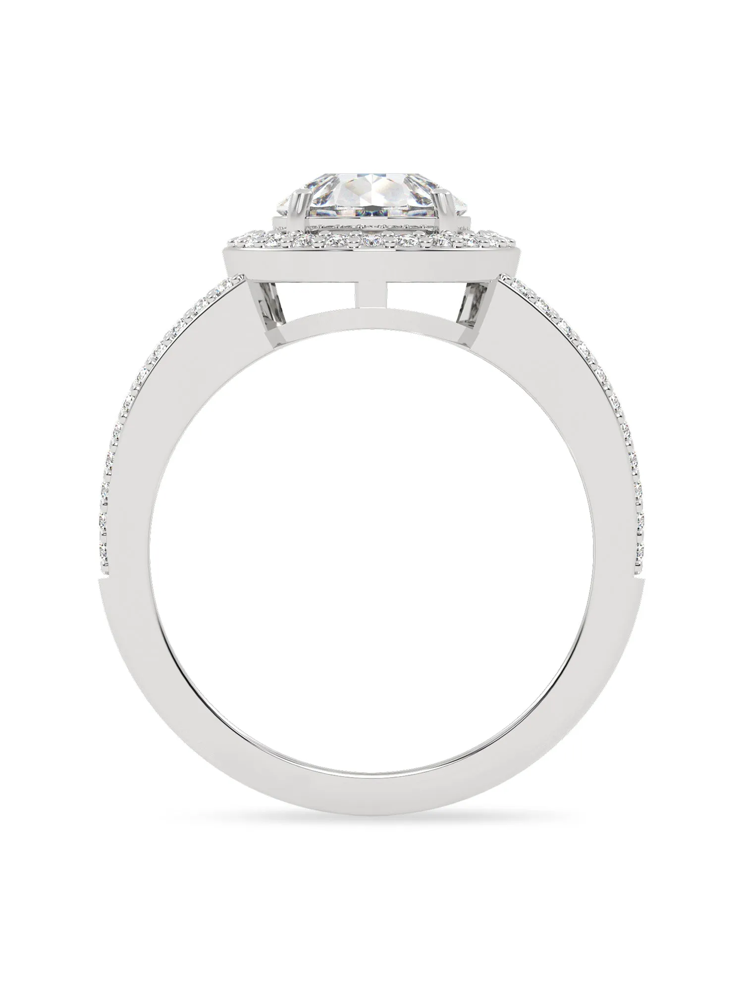 Pear Shape 1.5 Carat American Diamond Womens Ring