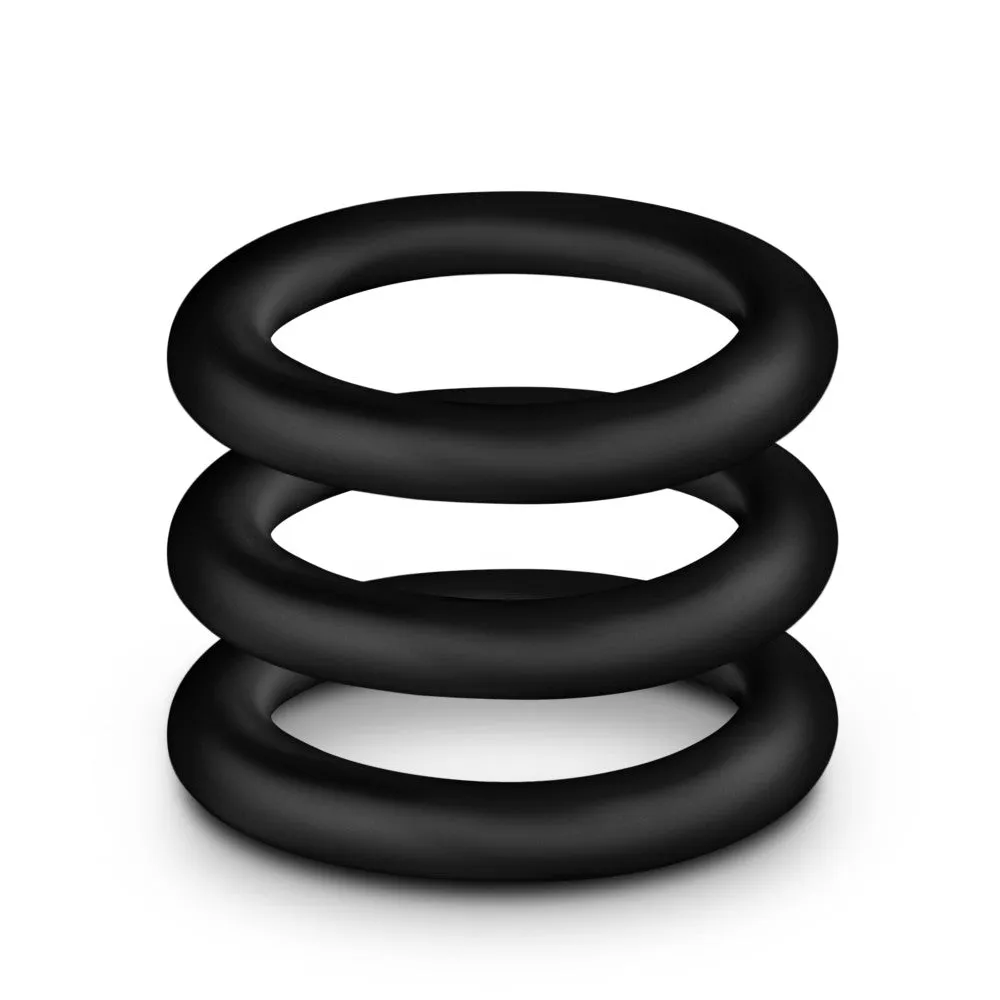 Performance By Blush® | VS2: Black Small Penis Rings (3-Pack) - Made with Puria™ Silicone