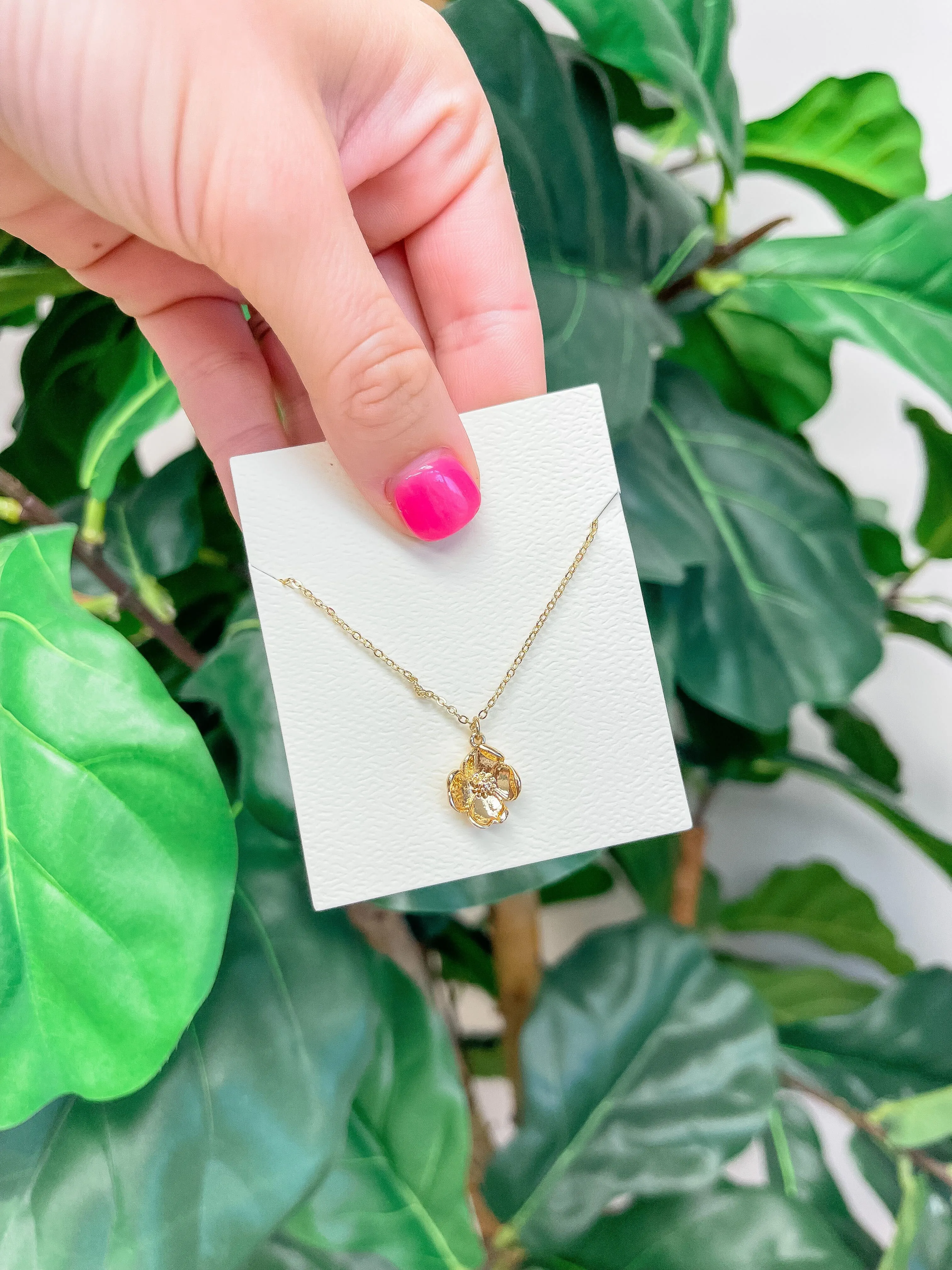 Poppy Pendant Necklace - Gold