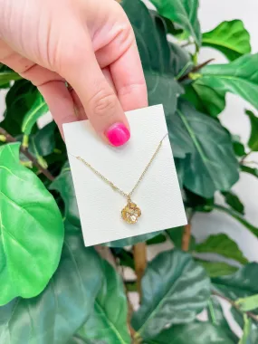Poppy Pendant Necklace - Gold