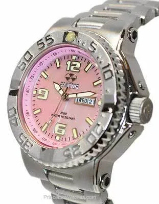 Reactor Ladies Critical Mass Mid - Pink MOP Dial - Stainless - Day Date - 200M