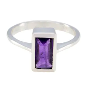 Riyo Adorable Stone Amethyst 925 Silver Ring Cheap Costume Jewelry