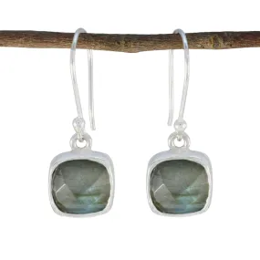 Riyo Delightful 925 Sterling Silver Earring For Damsel Labradorite Earring Bezel Setting Multi Earring Dangle Earring