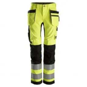 Snickers&#x20;6730&#x20;AllroundWork,&#x20;Women&#x27;s&#x20;High-Vis&#x20;Work&#x20;Trousers&#x2B;&#x20;Holster&#x20;Pockets,&#x20;Class&#x20;2&#x20;-&#x20;Yellow&#x2F;Black