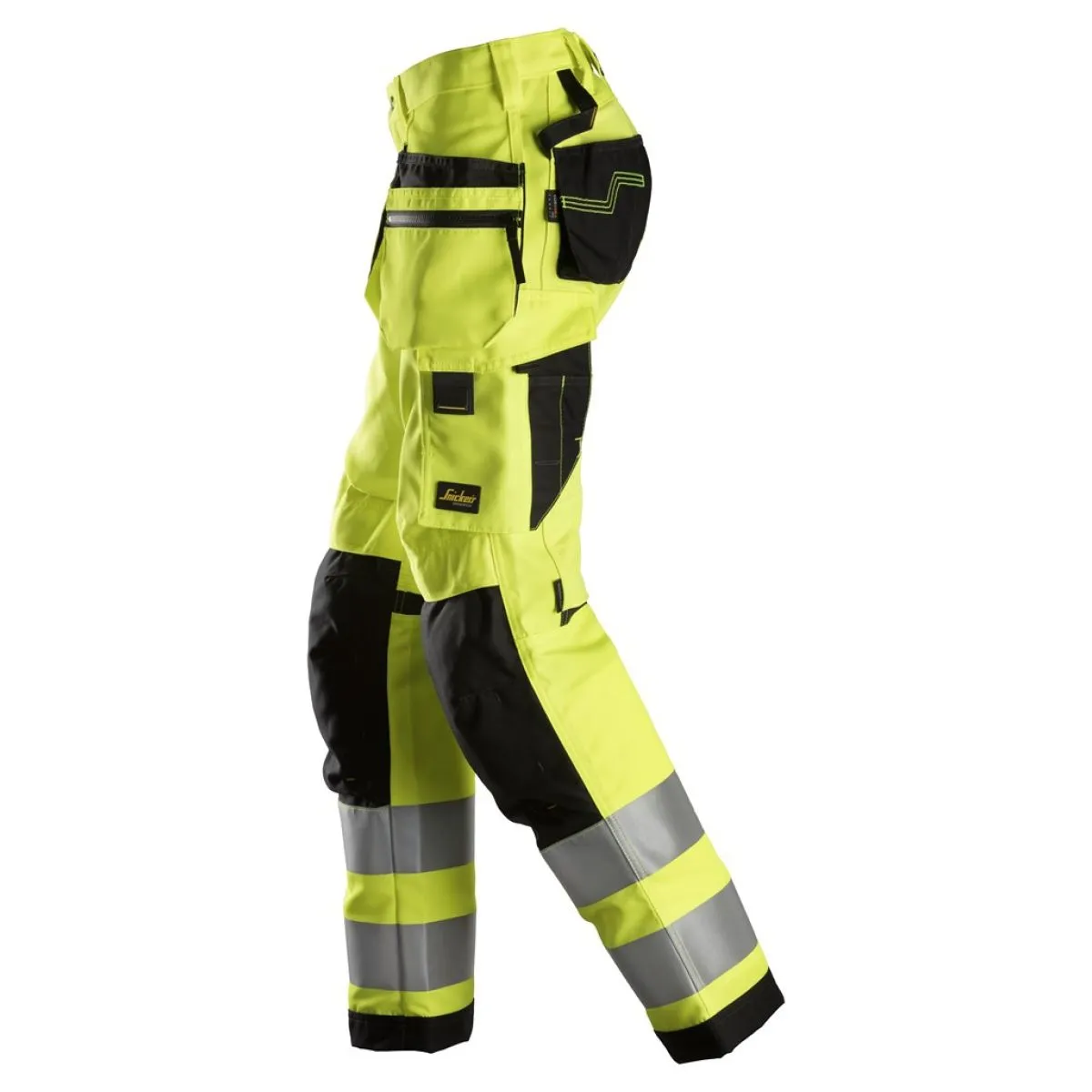 Snickers&#x20;6730&#x20;AllroundWork,&#x20;Women&#x27;s&#x20;High-Vis&#x20;Work&#x20;Trousers&#x2B;&#x20;Holster&#x20;Pockets,&#x20;Class&#x20;2&#x20;-&#x20;Yellow&#x2F;Black