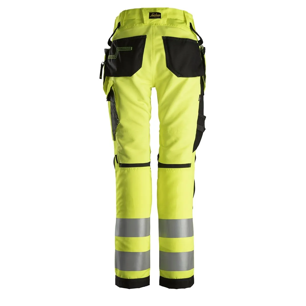 Snickers&#x20;6730&#x20;AllroundWork,&#x20;Women&#x27;s&#x20;High-Vis&#x20;Work&#x20;Trousers&#x2B;&#x20;Holster&#x20;Pockets,&#x20;Class&#x20;2&#x20;-&#x20;Yellow&#x2F;Black