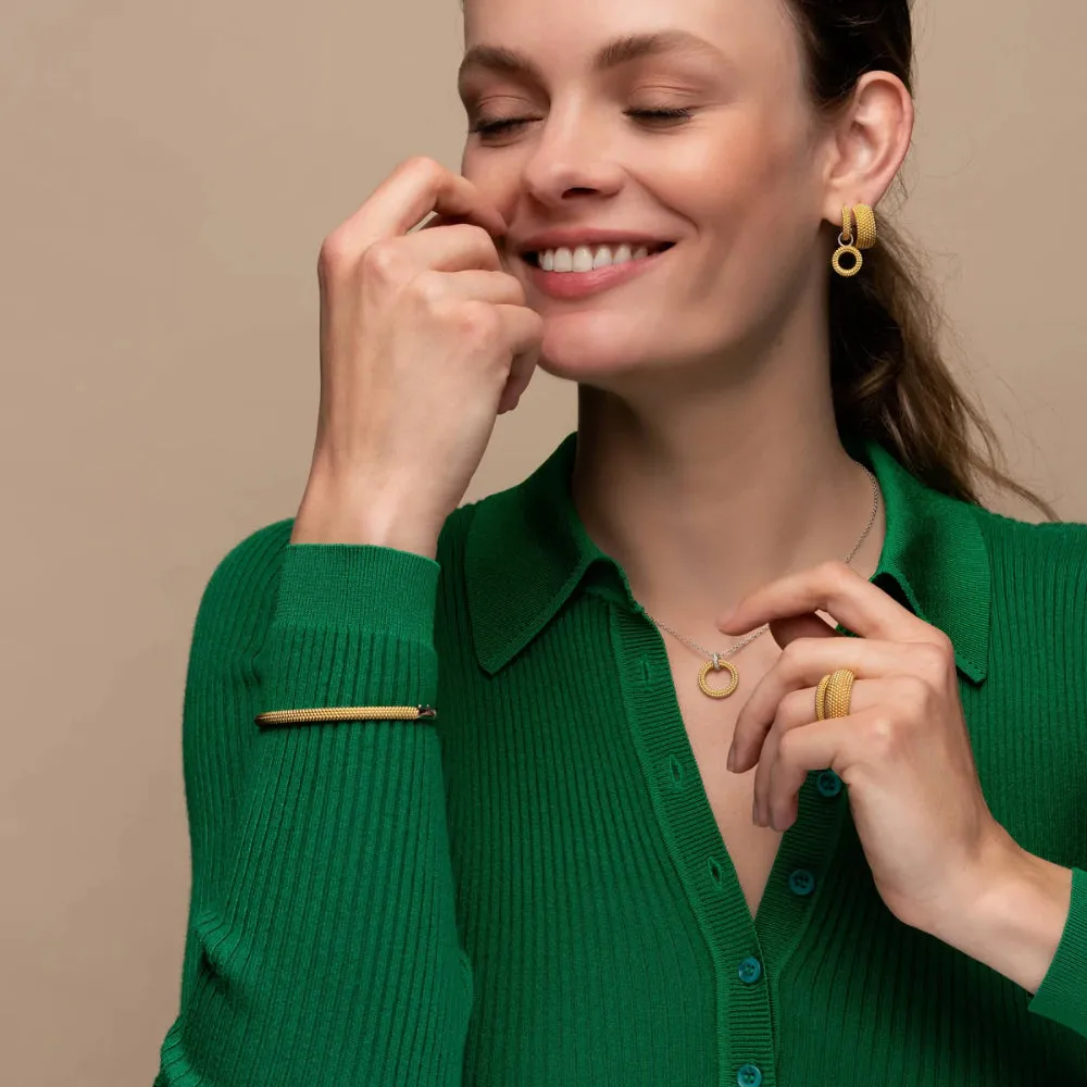 Ti Sento Two -Tone Huggie Hoops