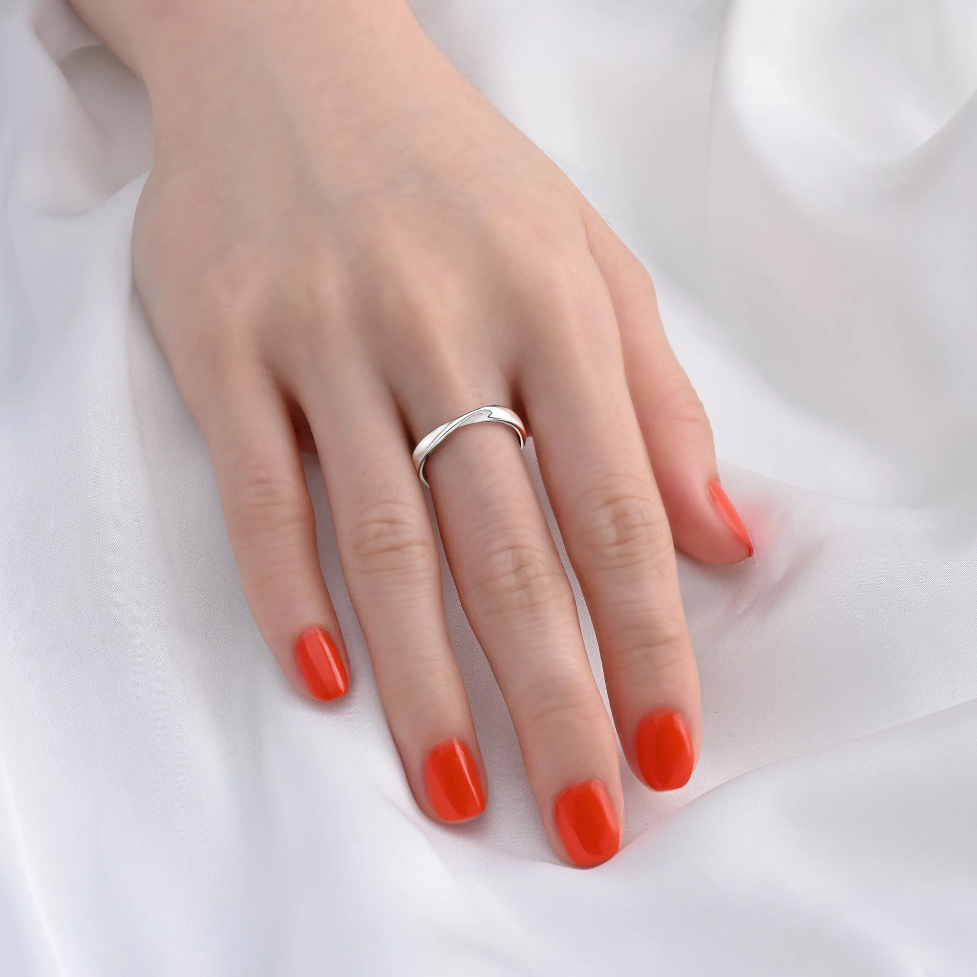 Twisted Romance Matching Promise Rings for Her