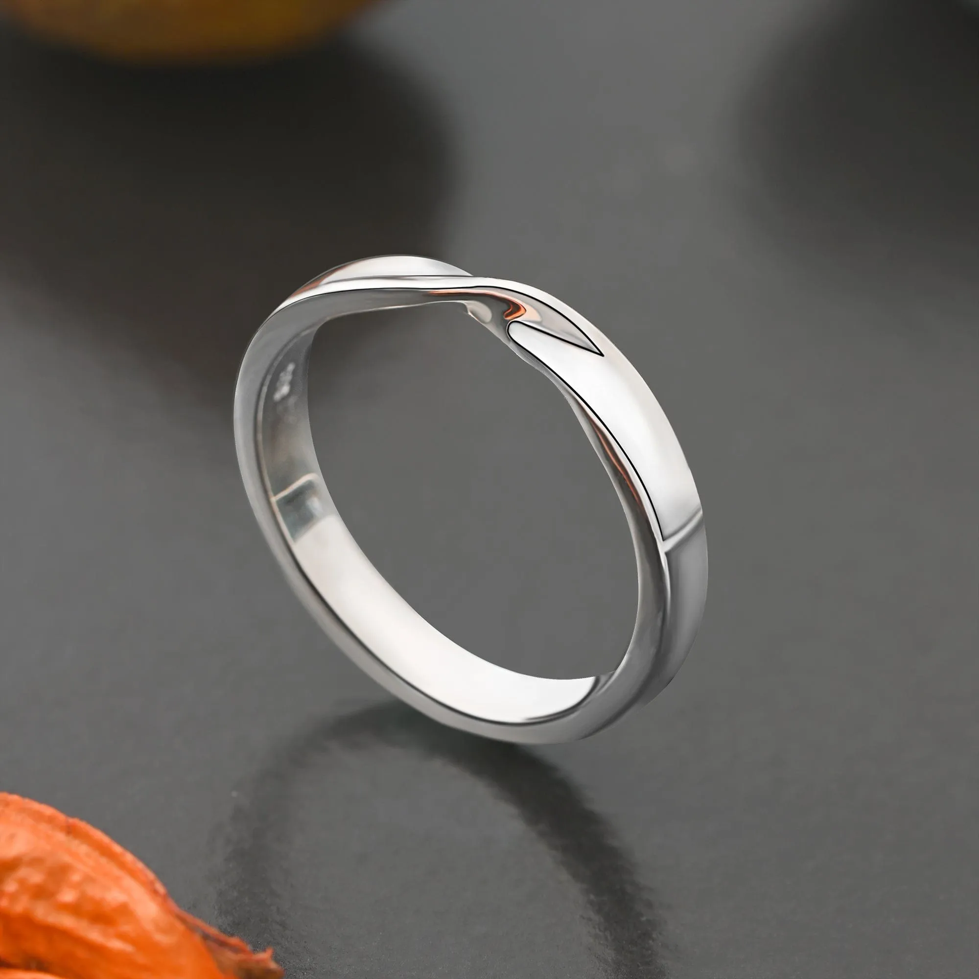 Twisted Romance Matching Promise Rings for Her