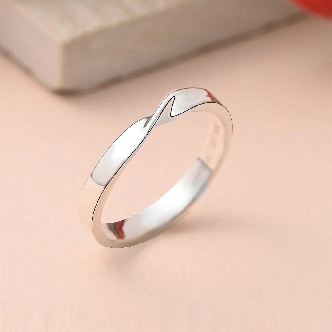 Twisted Romance Matching Promise Rings for Her