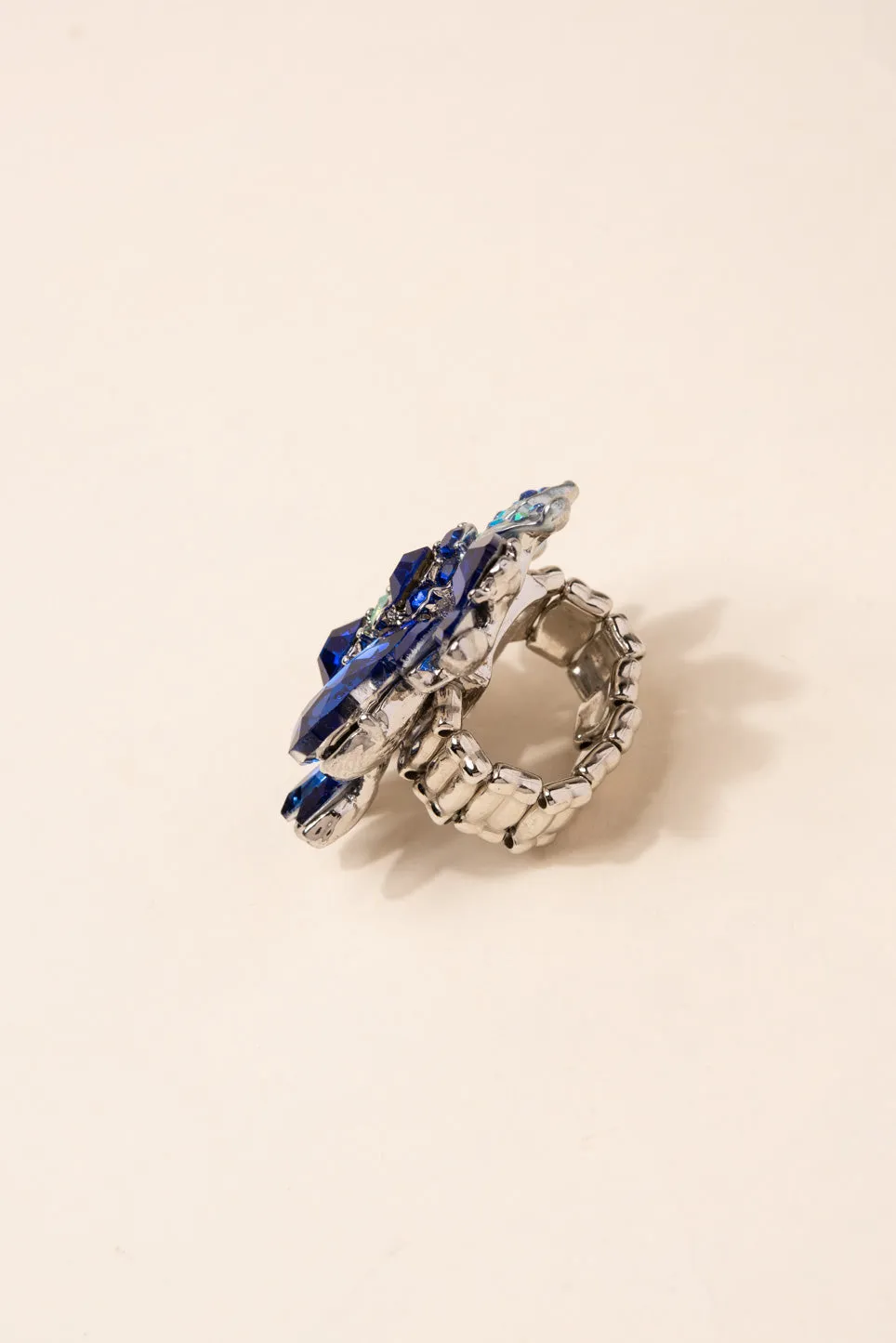 Willa Floral Rhinestone Ring