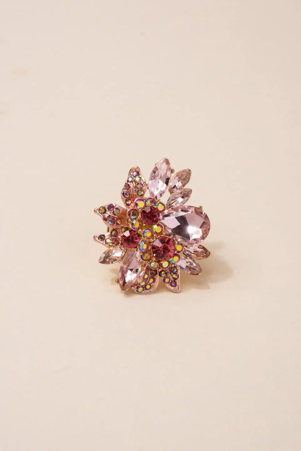 Willa Floral Rhinestone Ring