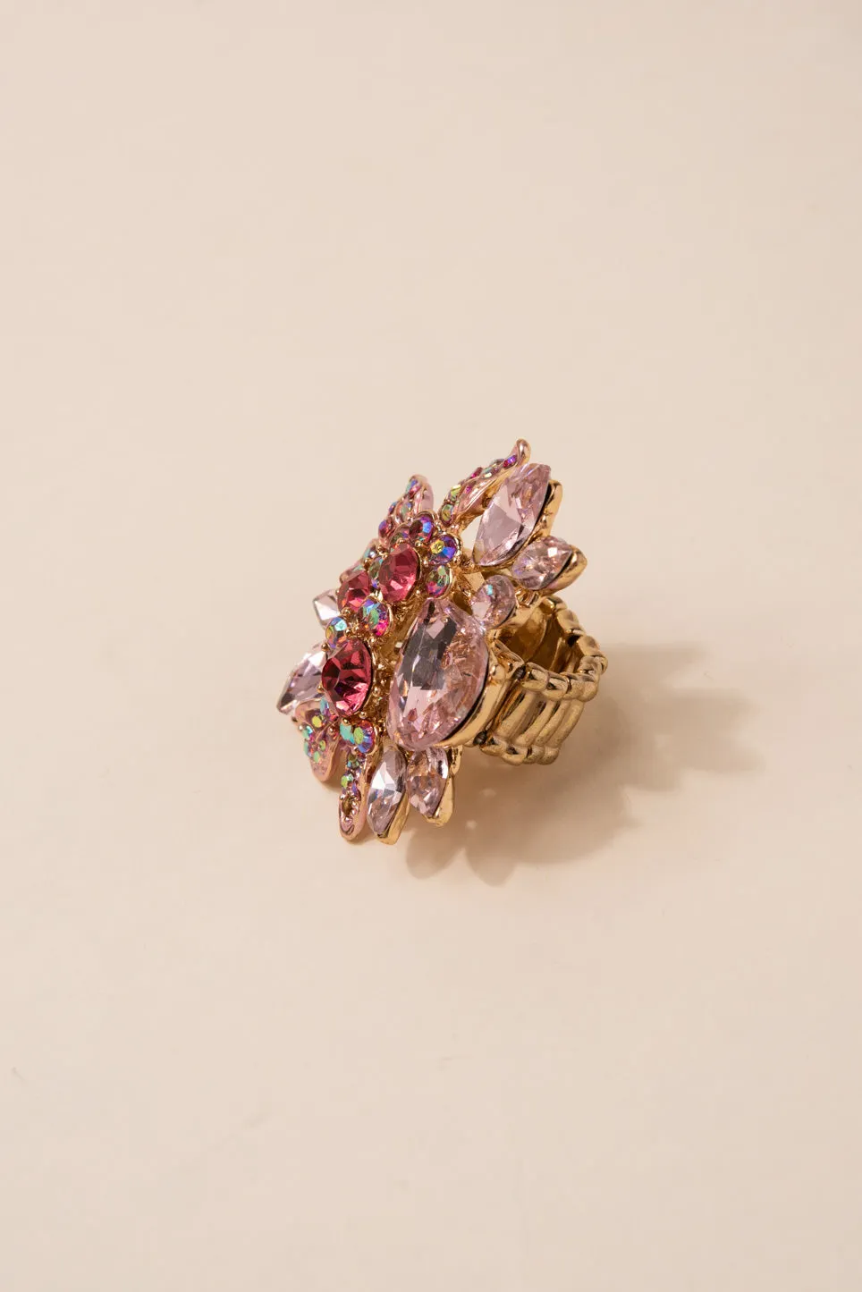 Willa Floral Rhinestone Ring