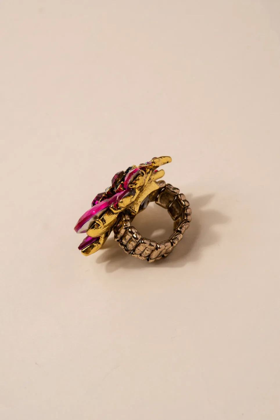 Willa Floral Rhinestone Ring