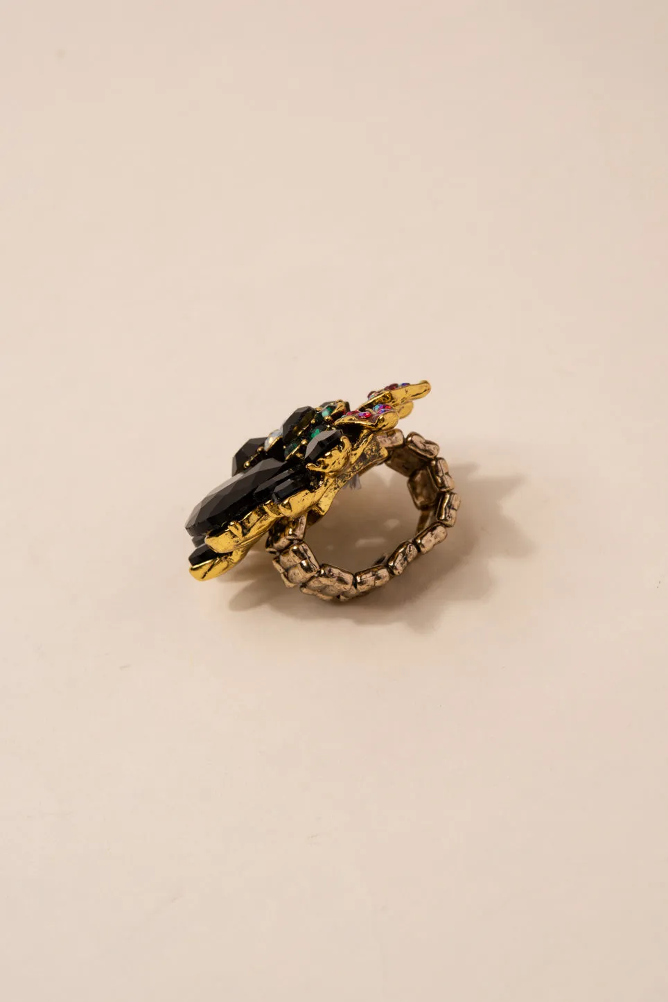 Willa Floral Rhinestone Ring