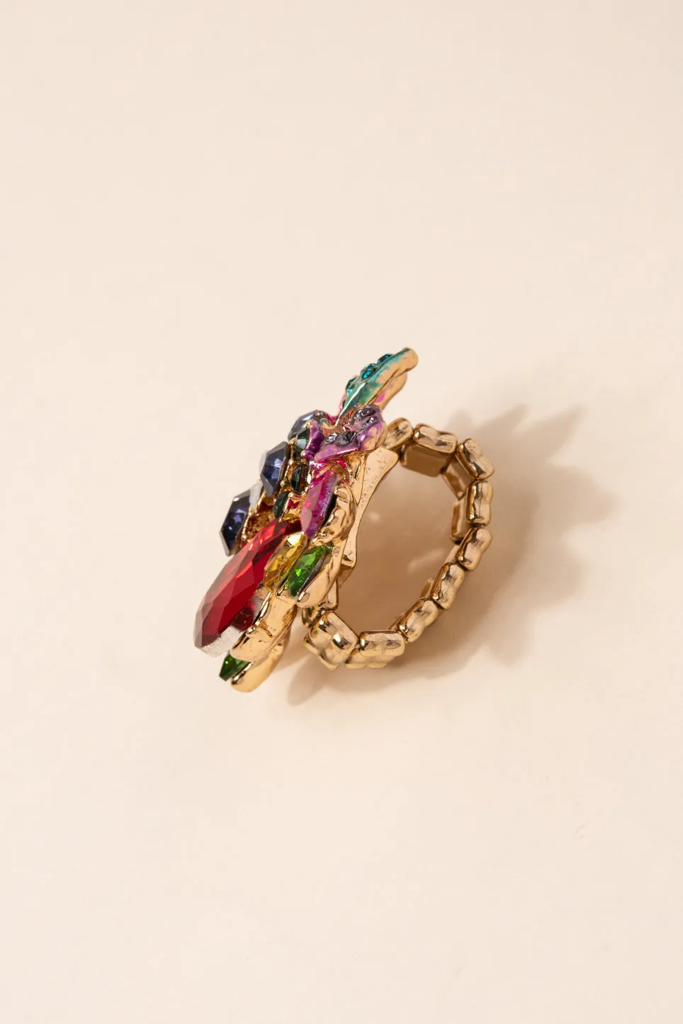 Willa Floral Rhinestone Ring