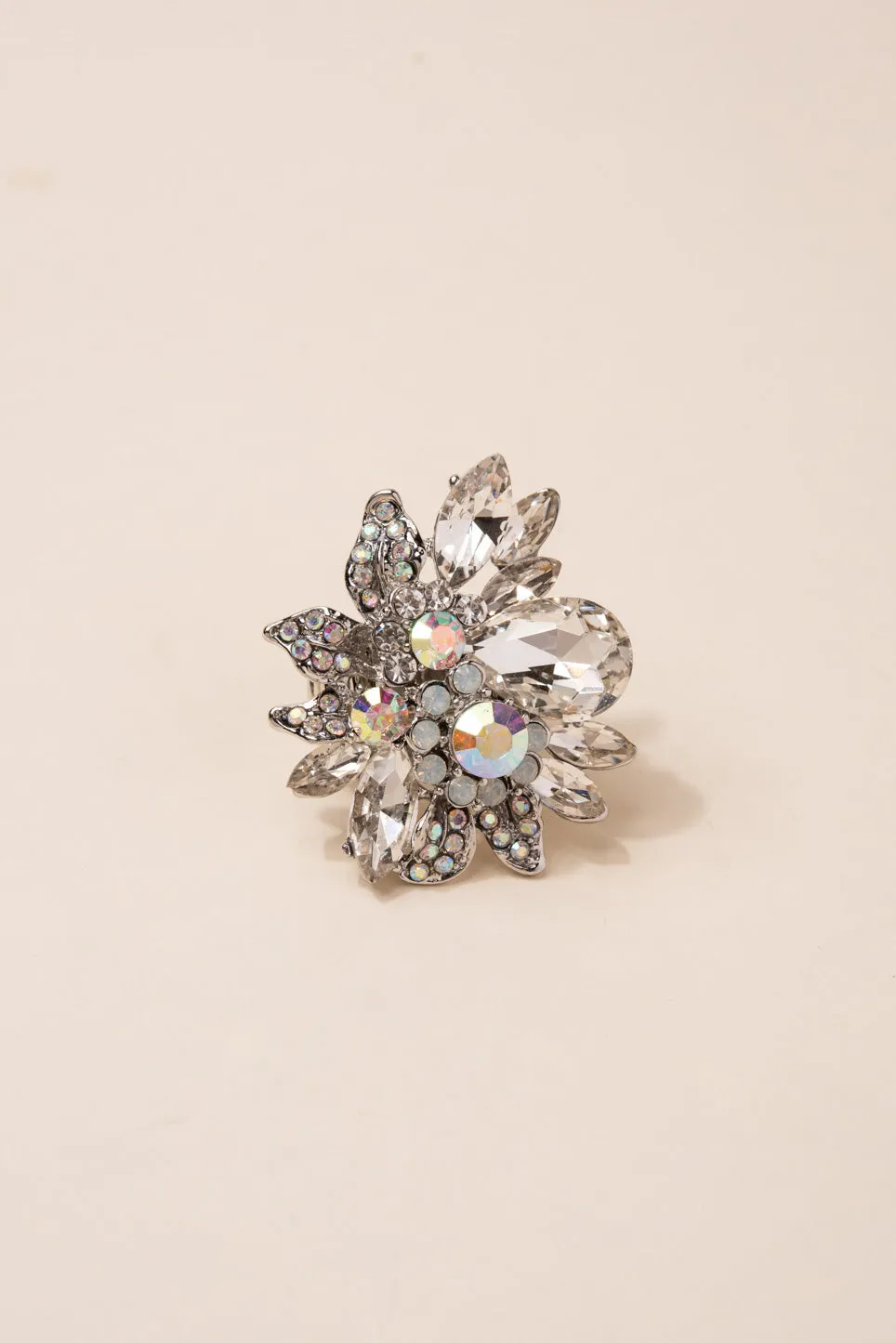 Willa Floral Rhinestone Ring