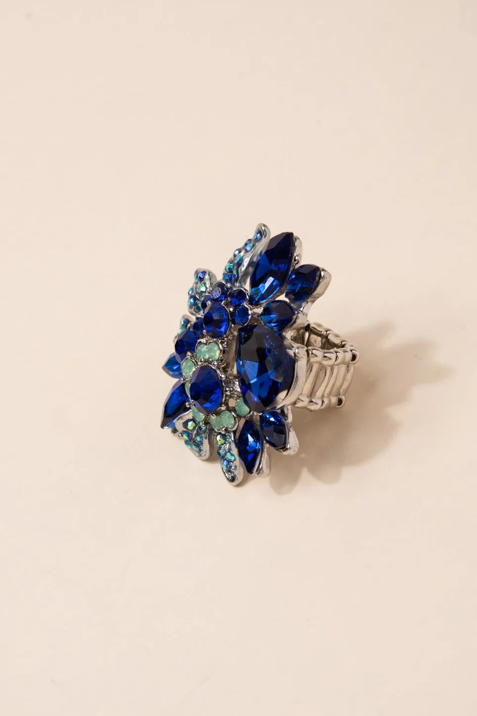 Willa Floral Rhinestone Ring