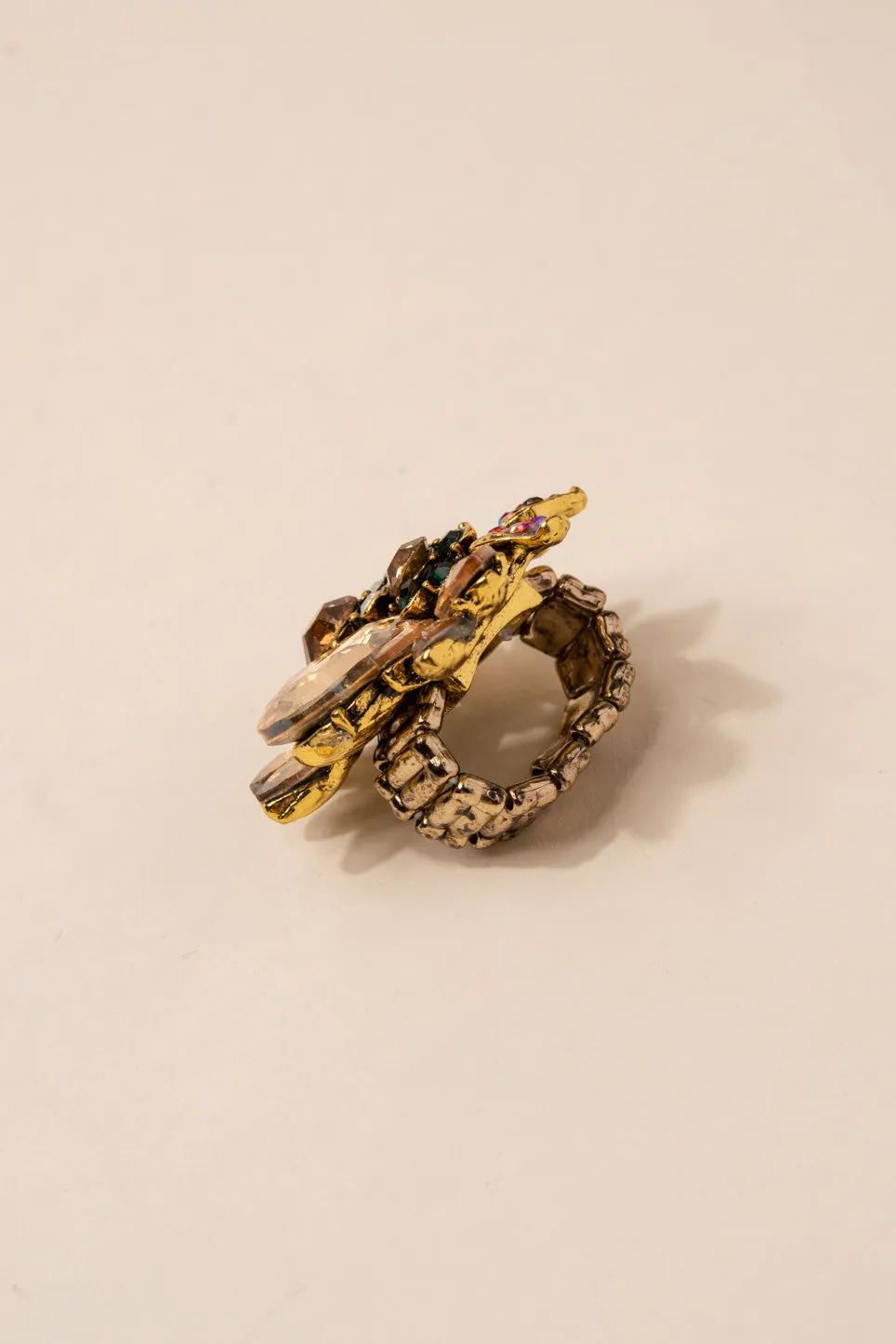 Willa Floral Rhinestone Ring